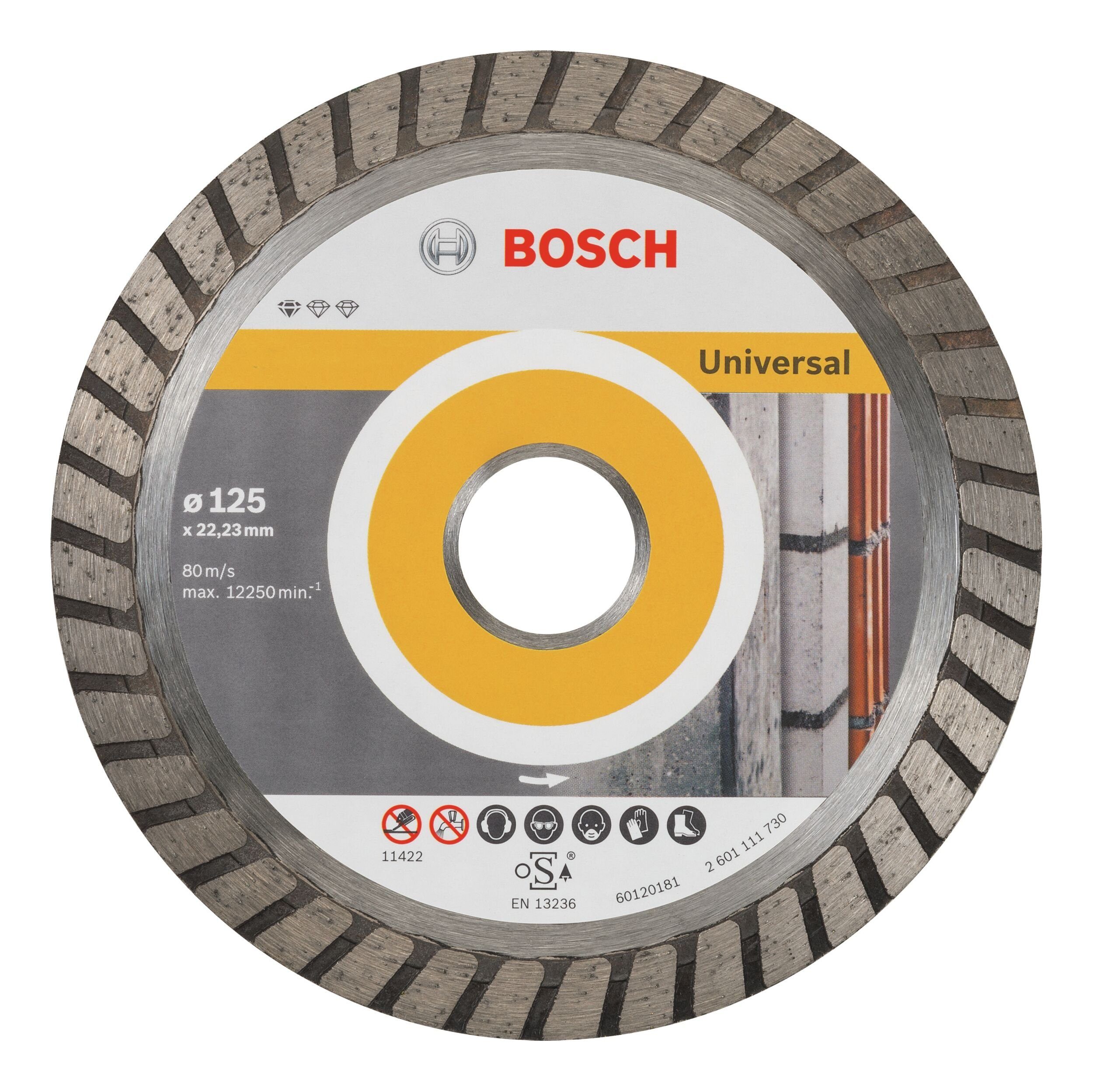 BOSCH Trennscheibe, Ø 125 mm, Stück), x Turbo 125 x 22,23 for - Standard (10 2 Diamanttrennscheibe Universal