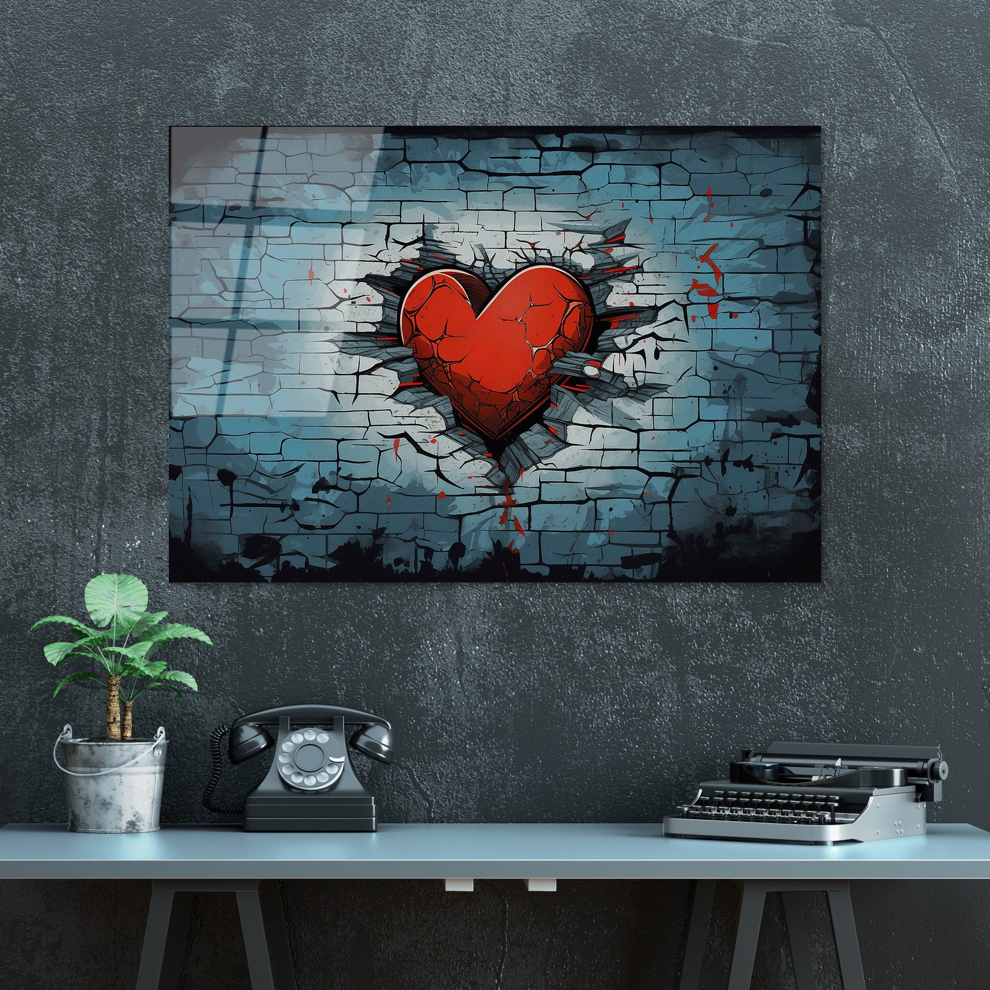 Wallity Leinwandbild 100% TEMPERED GLASS (Thickness: 4 mm), 70 x 100 cm M2660