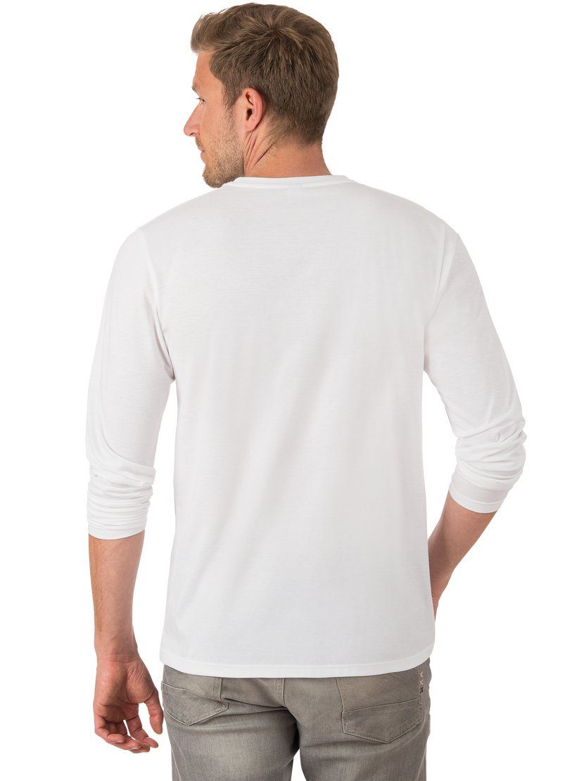 TRIGEMA weiss Baumwolle 100% aus T-Shirt Langarmshirt Trigema