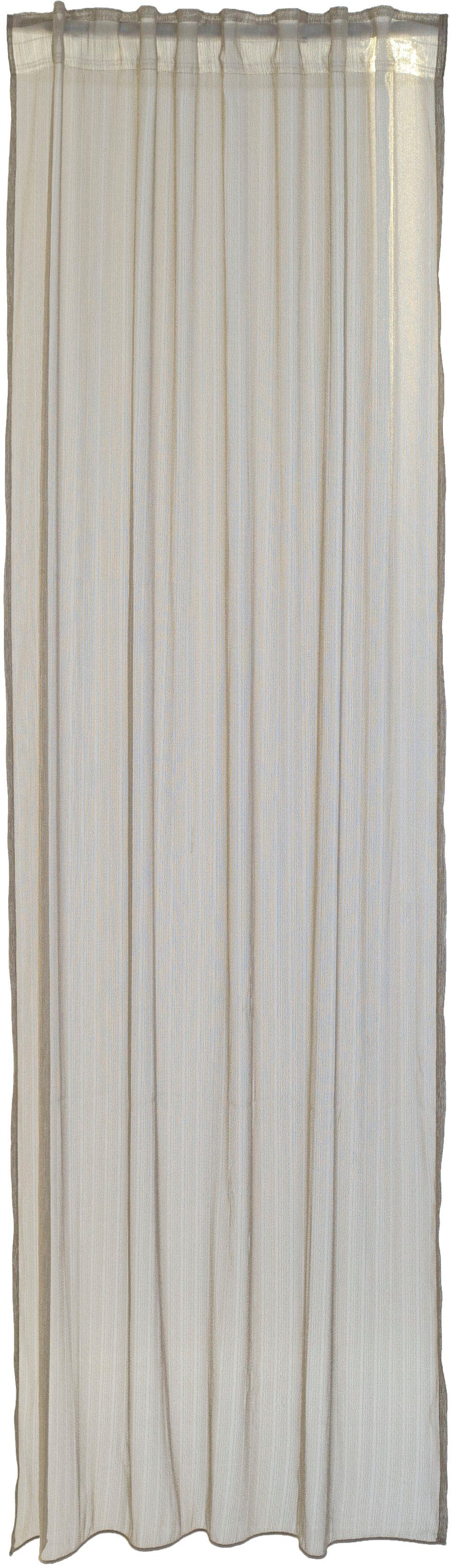 HOMING Gardine Nian (1 St), verdeckte Schlaufen, halbtransparent, Voile, Fertigschal