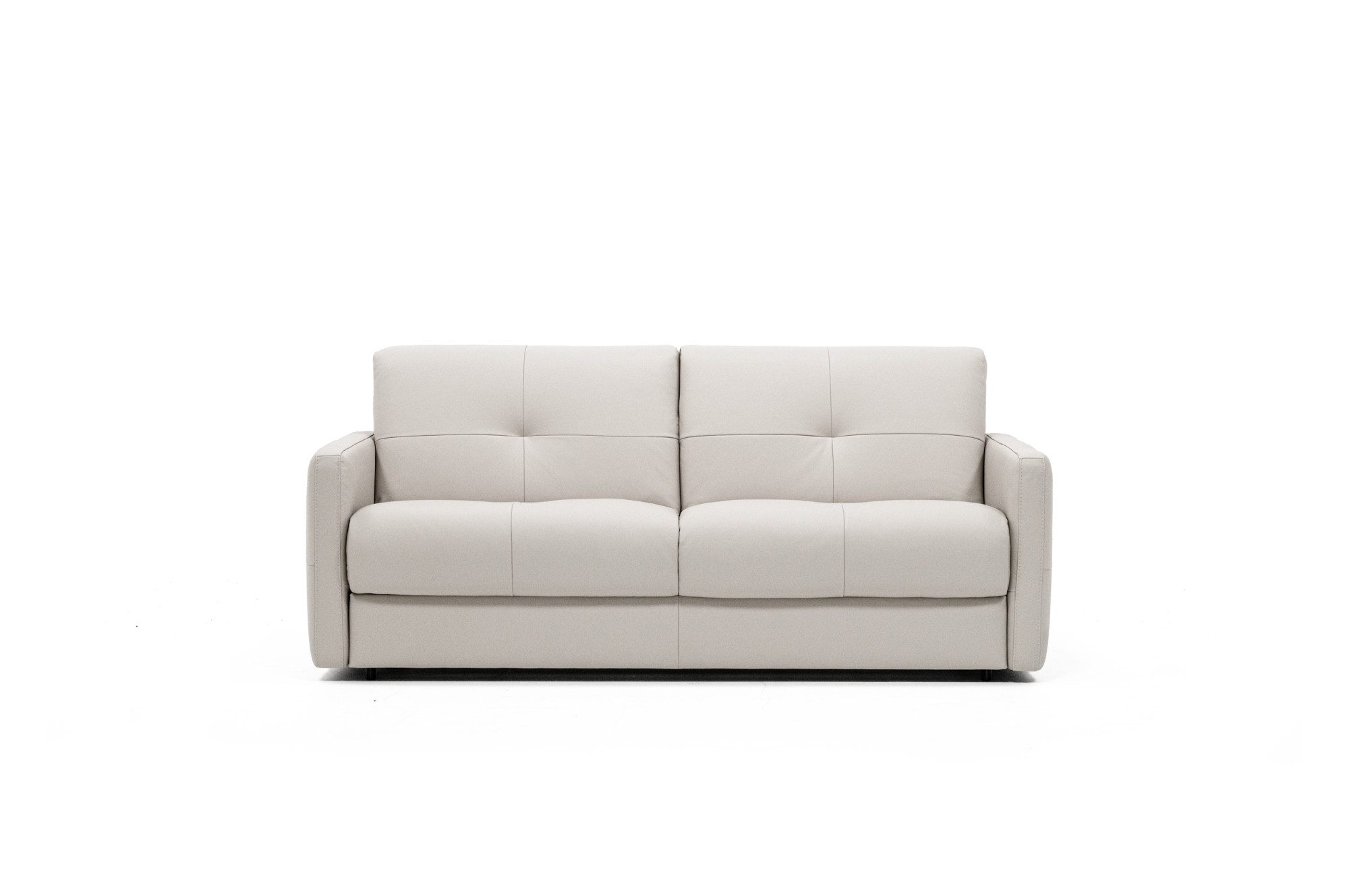 Egoitaliano Schlafsofa DUCK, Made in Italy-Designsofa mit Dauerschlaffunktion,Breite 206 cm, Schlafcouch aus Echtleder Bull mit komfortabler Matraze. 160x190 cm