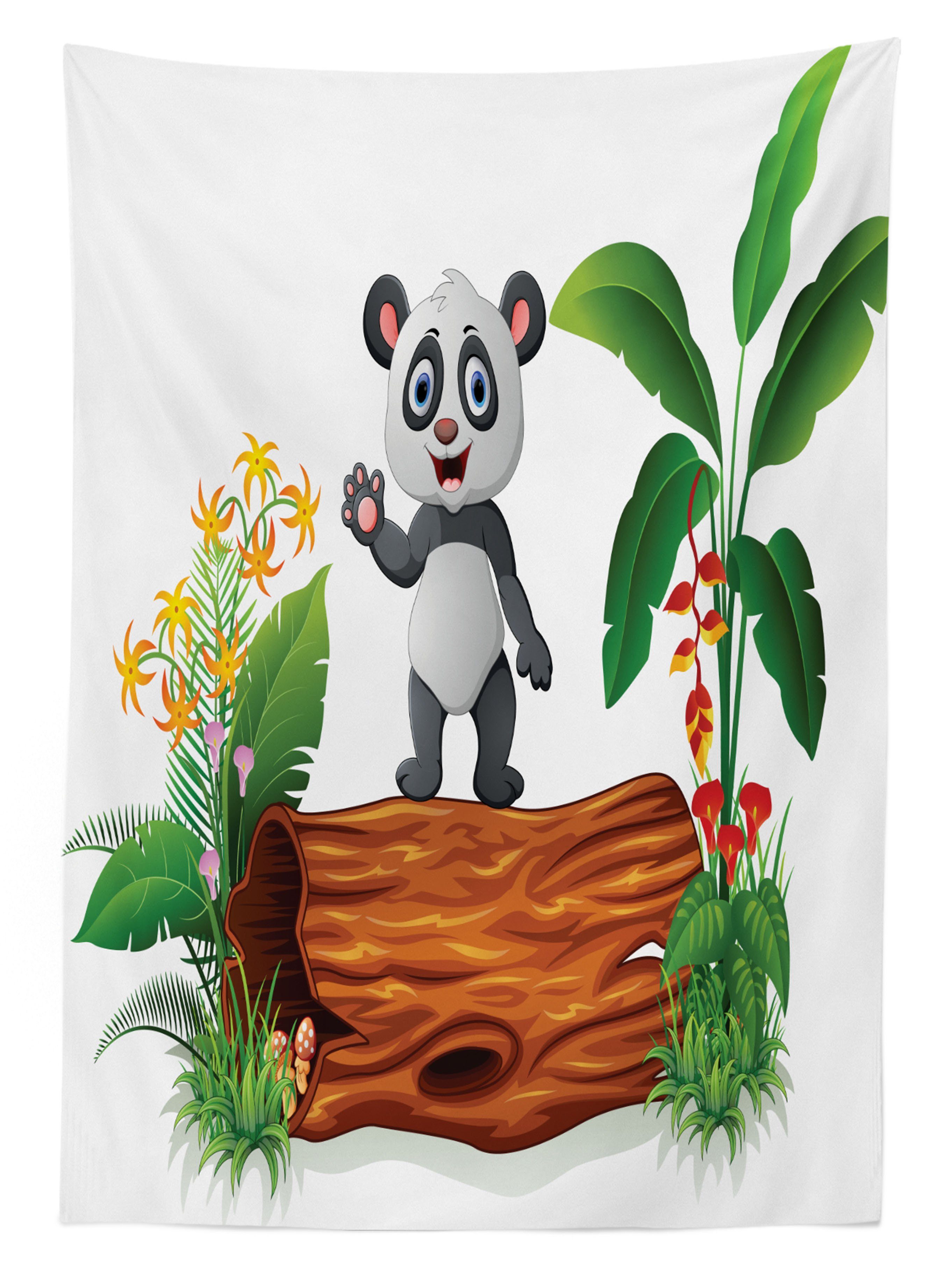 Abakuhaus Tischdecke Farbfest Waschbar Für den geeignet Tier Farben, Klare Bereich Außen Baby-Panda-Aufstellung