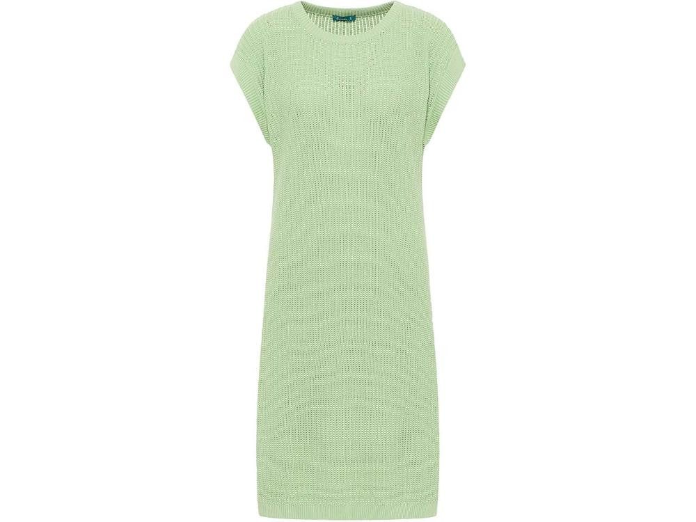 Tranquillo Jerseykleid tranquillo Bio-Damen-Midi-Strickkleid, gerade gesc