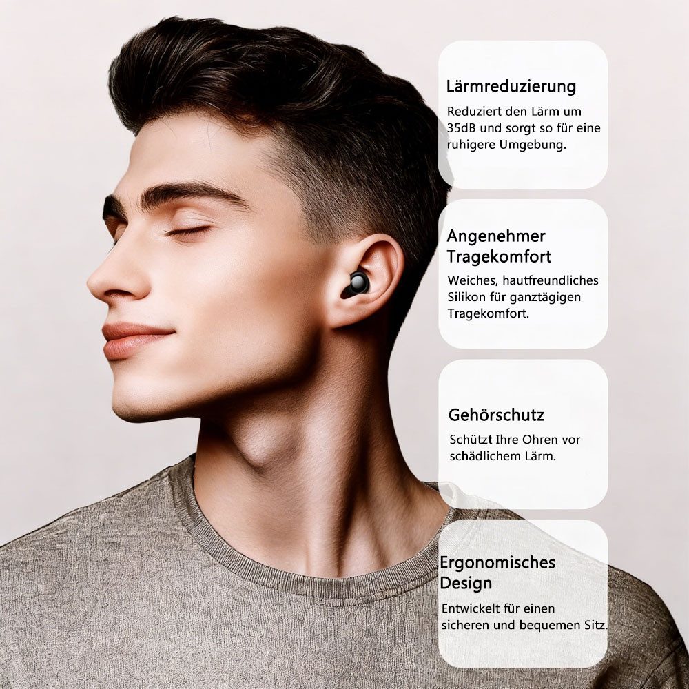 AFKSMILE Gehörschutzstöpsel Ohrstöpsel zum Schlafen, Weiche Silikon Noise Cancelling Ohrstöpsel