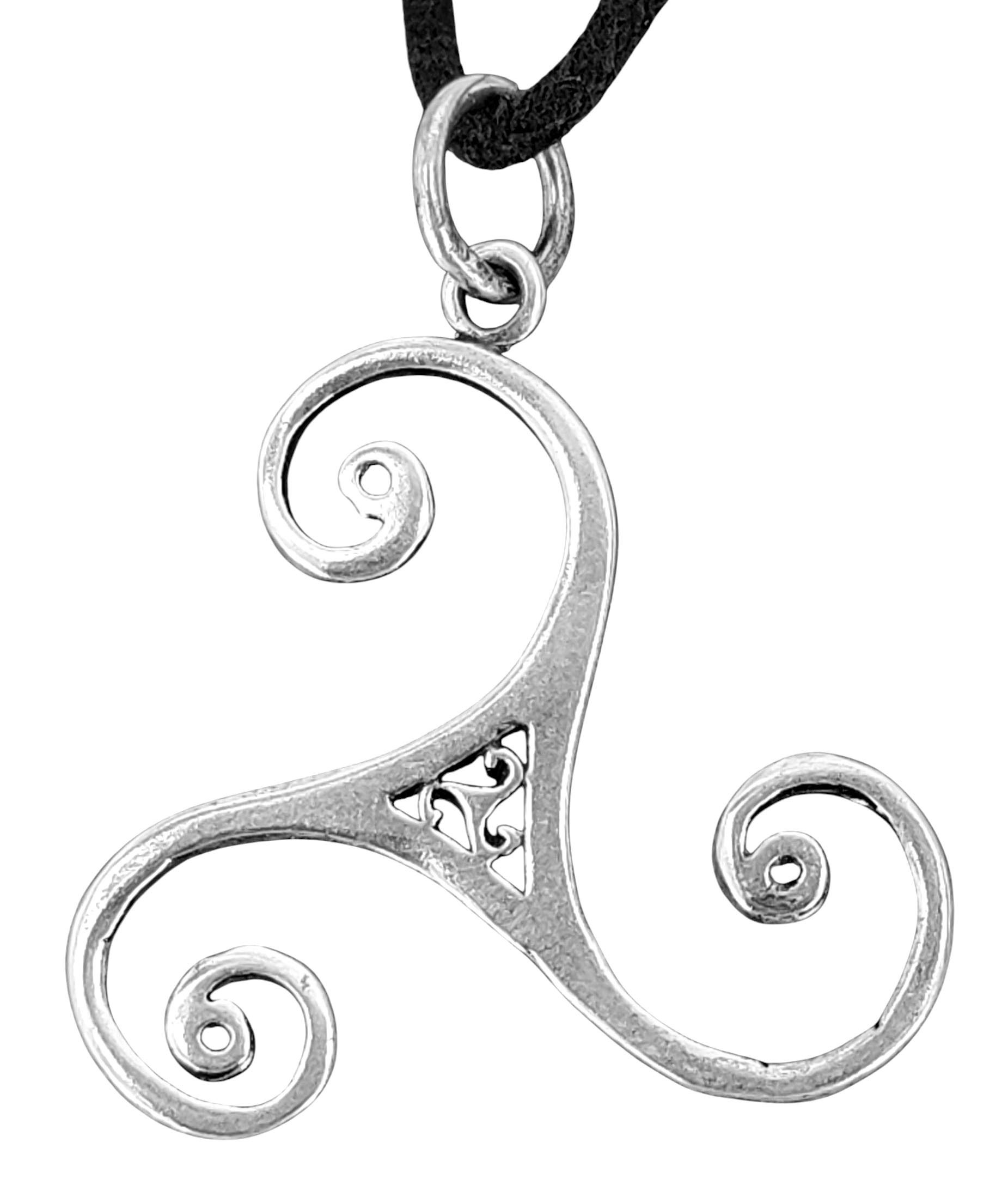 Kettenanhänger Triskele 925 Silber Anhänger Kette Triskelen Dreierspirale 3er Spirale