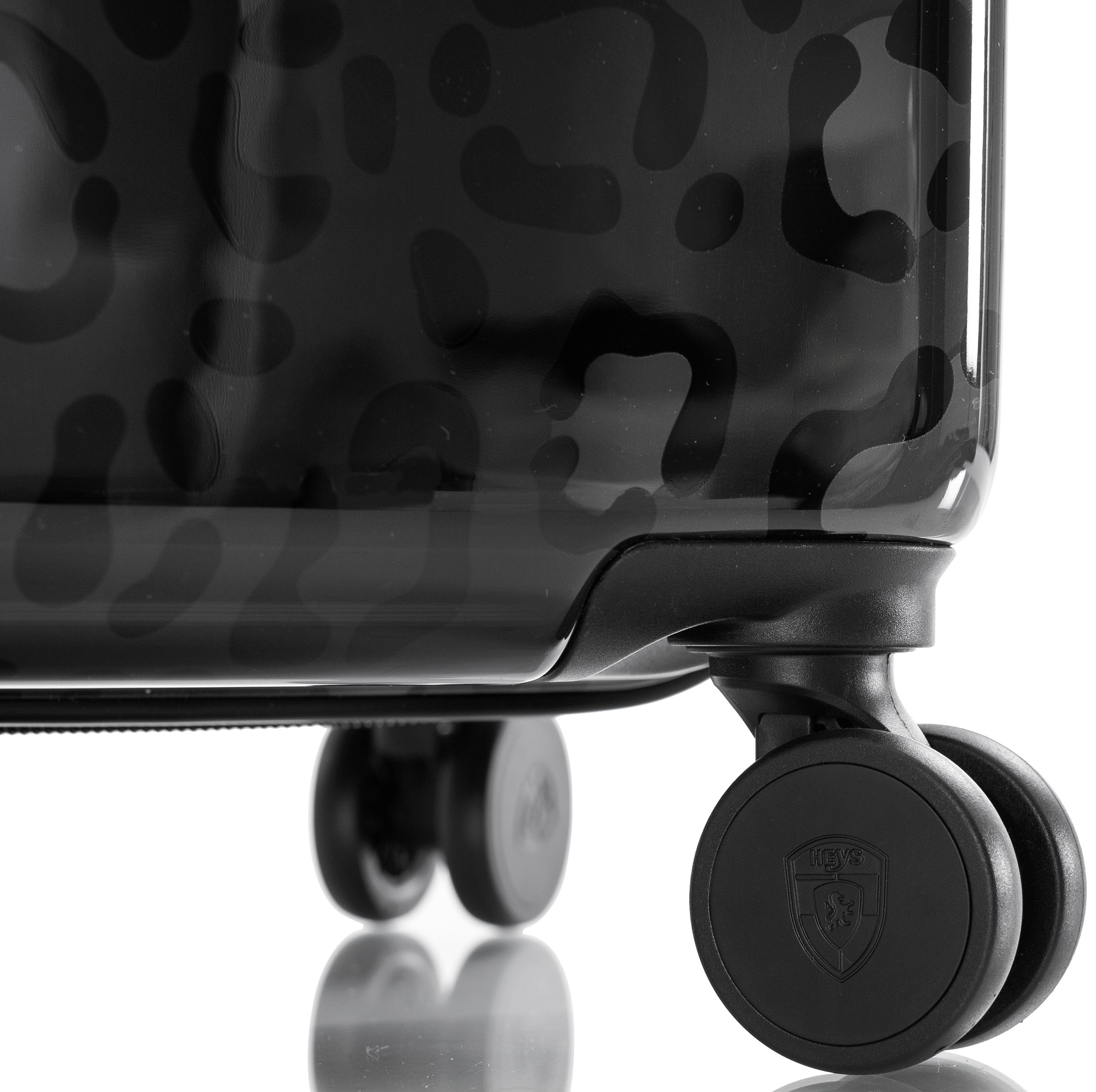66 cm, Leopard Black Rollen, Hartschalen-Trolley 4 Heys Leopard, Volumenerweiterung mit