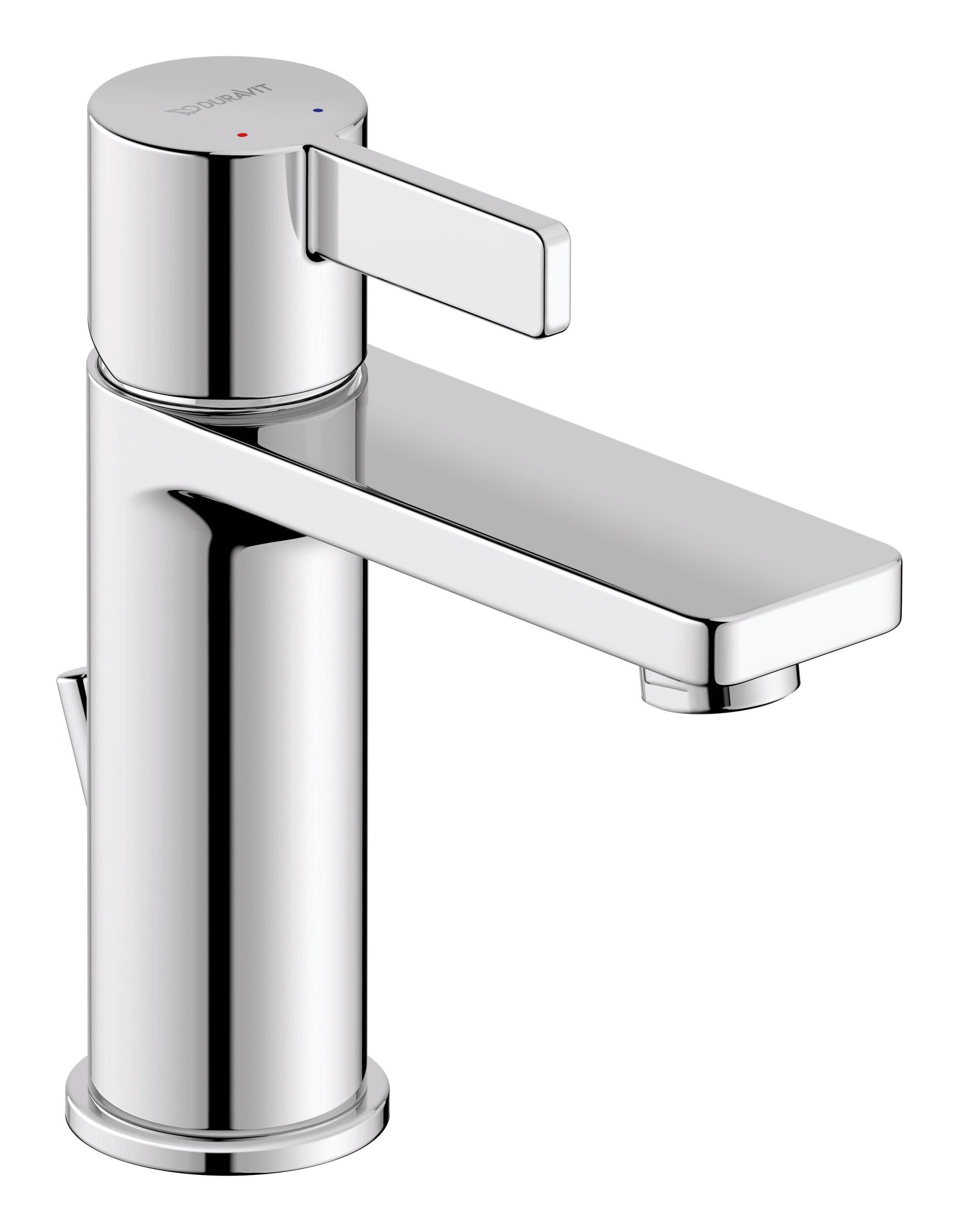 Duravit Waschtischarmatur D-Neo M Einhebel-Waschtischmischer mit Zugstangen-Ablaufgarnitur - Chrom
