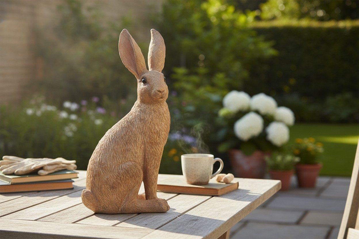 formano Dekofigur Hase Klassik-Braun 36cm aus Kunststein gefertigt (1 St)