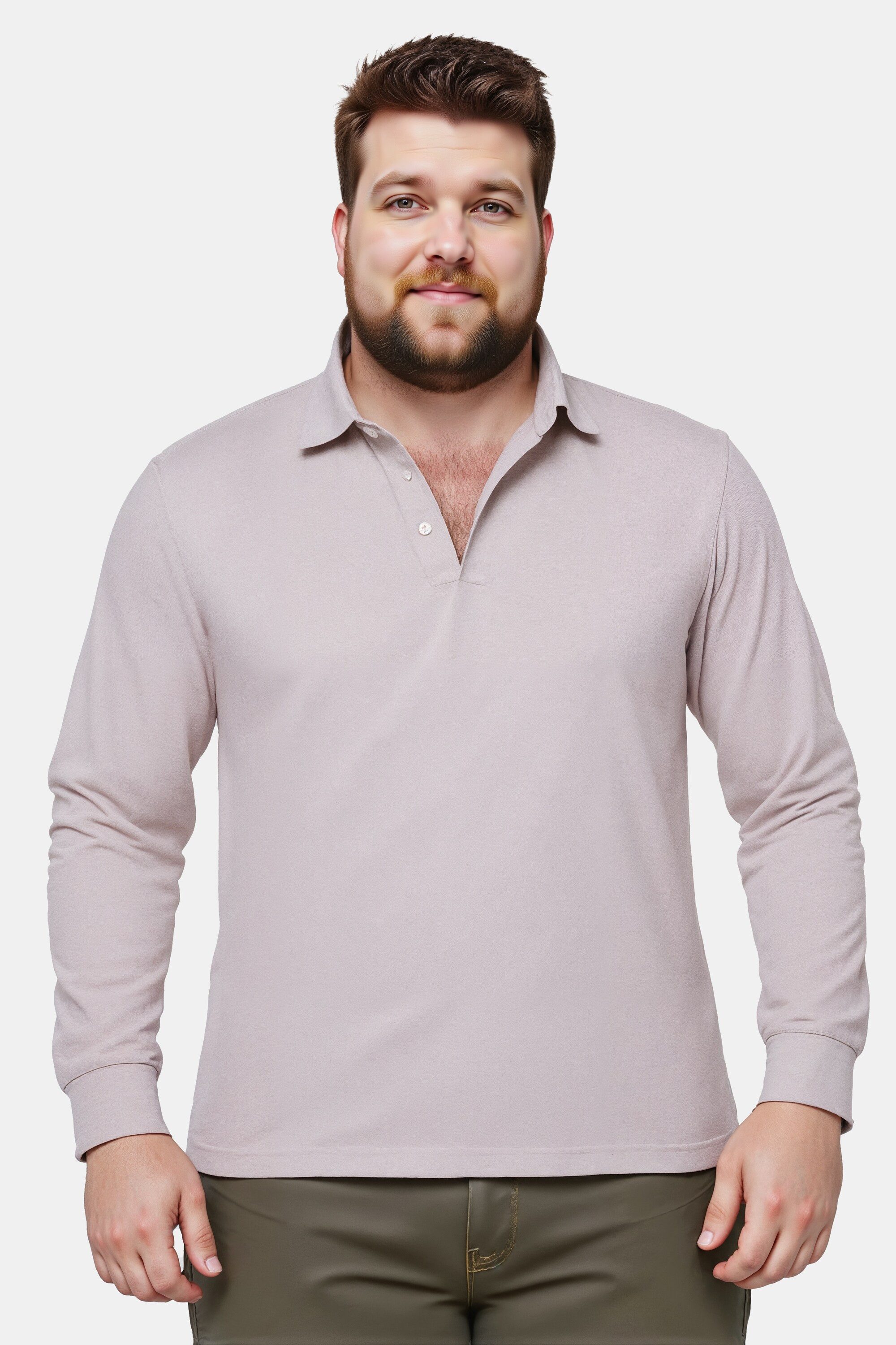 Boston Park Poloshirt Langarm-Poloshirt Melange-Piqué günstig online kaufen