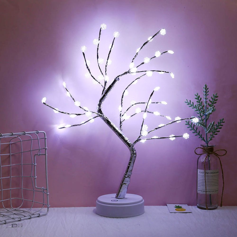MUPOO LED Baum Künstlicher LED Bonsai Tischleuchte Dekolicht, USB-/Batterie günstig online kaufen