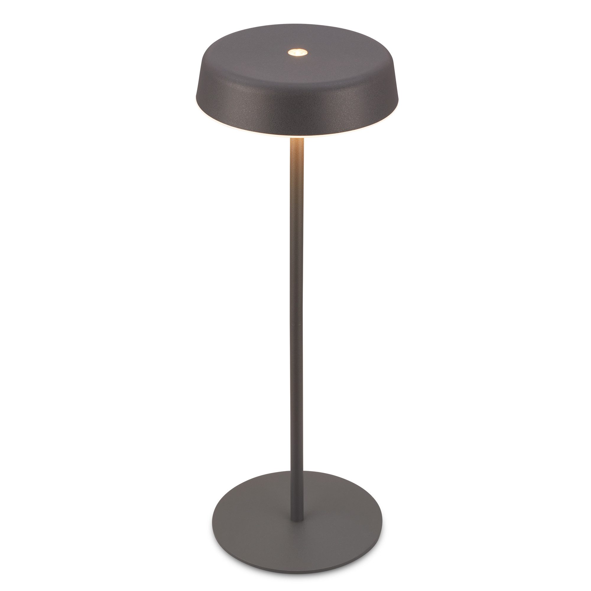 Briloner Leuchten LED Tischleuchte Kabellos Stufenlos dimmbar Touchfunktion Warmweiß, LED fest integriert