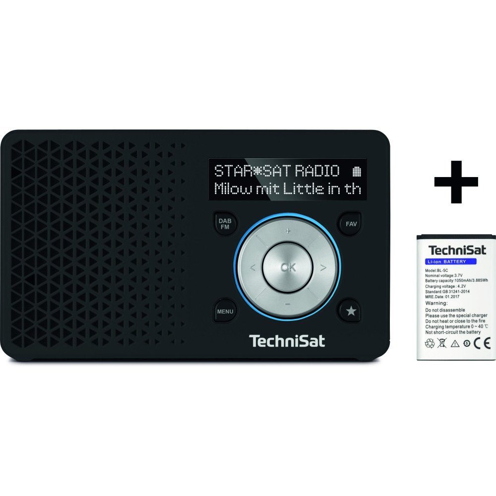 TechniSat Portables DAB+/UKWRadio DIGITRADIO 1 inkl. Zusatzakku