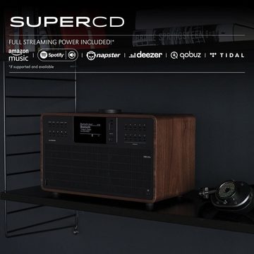 Revo SuperCD Internet-/DAB+ Radio mit CD Player 40W Stereo Sound Digitalradio (DAB) (DAB+/UKW und Internetradioempfang, 40 W, Fernsteuerbar per iOS/Android App)