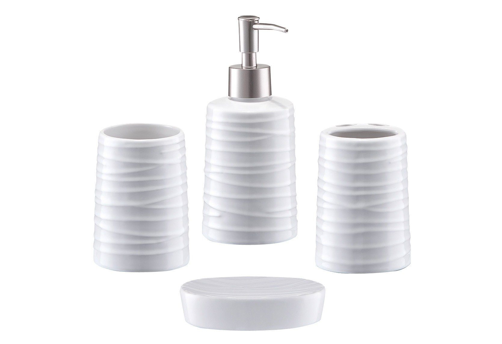 Zeller Present Badaccessoire-Set Aqua, Set, 4 günstig online kaufen