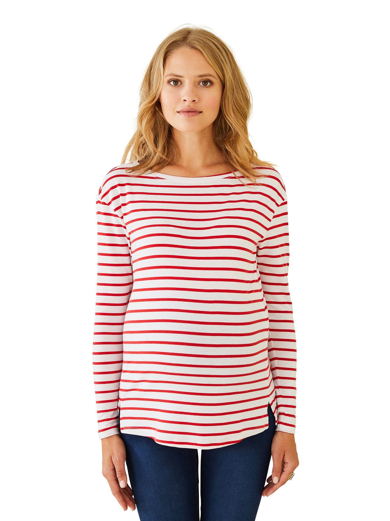 Langarmshirt Shirt in Wickelform, Schwangerschaft & Stillzeit