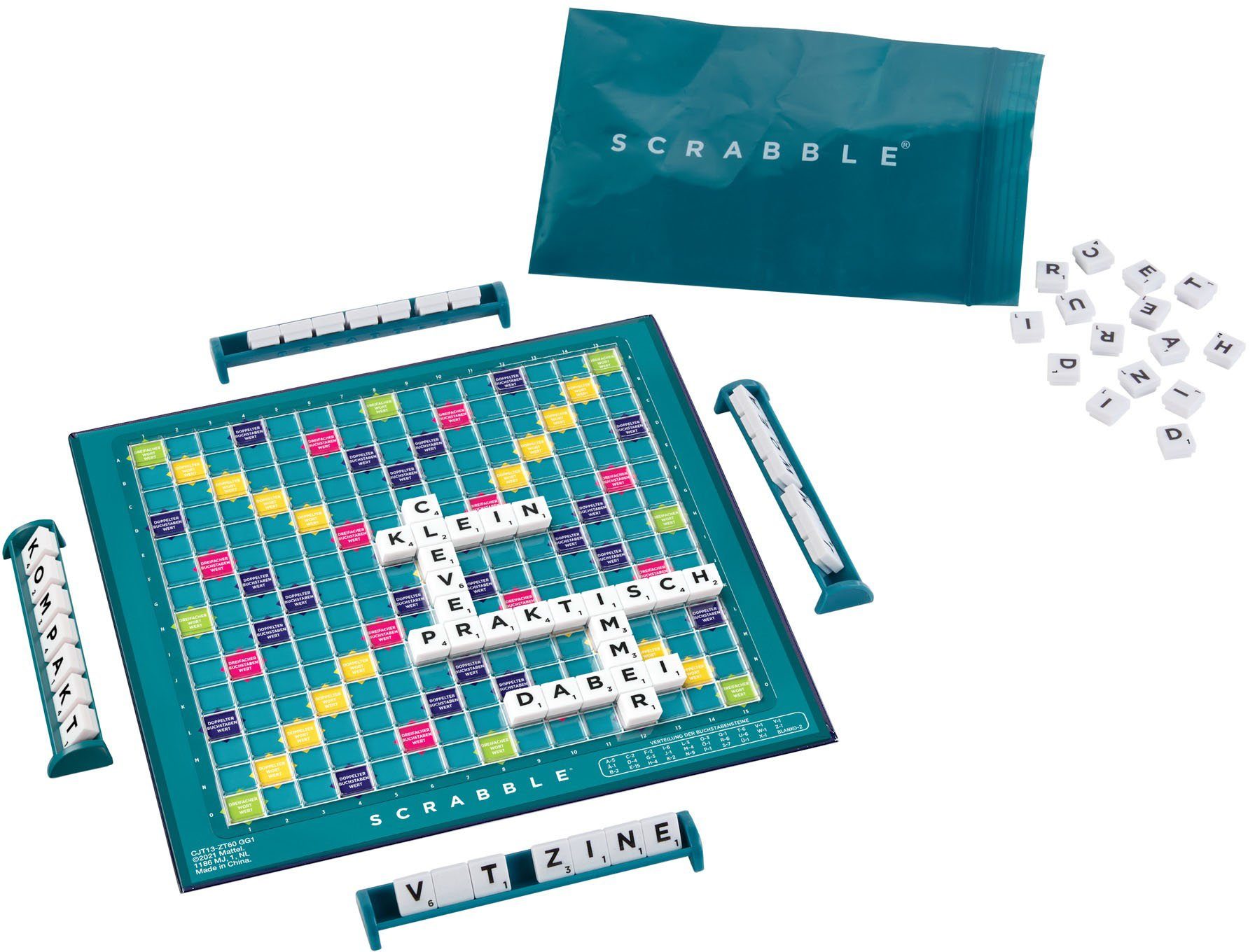 games Spiel, Mattel Scrabble Kompakt
