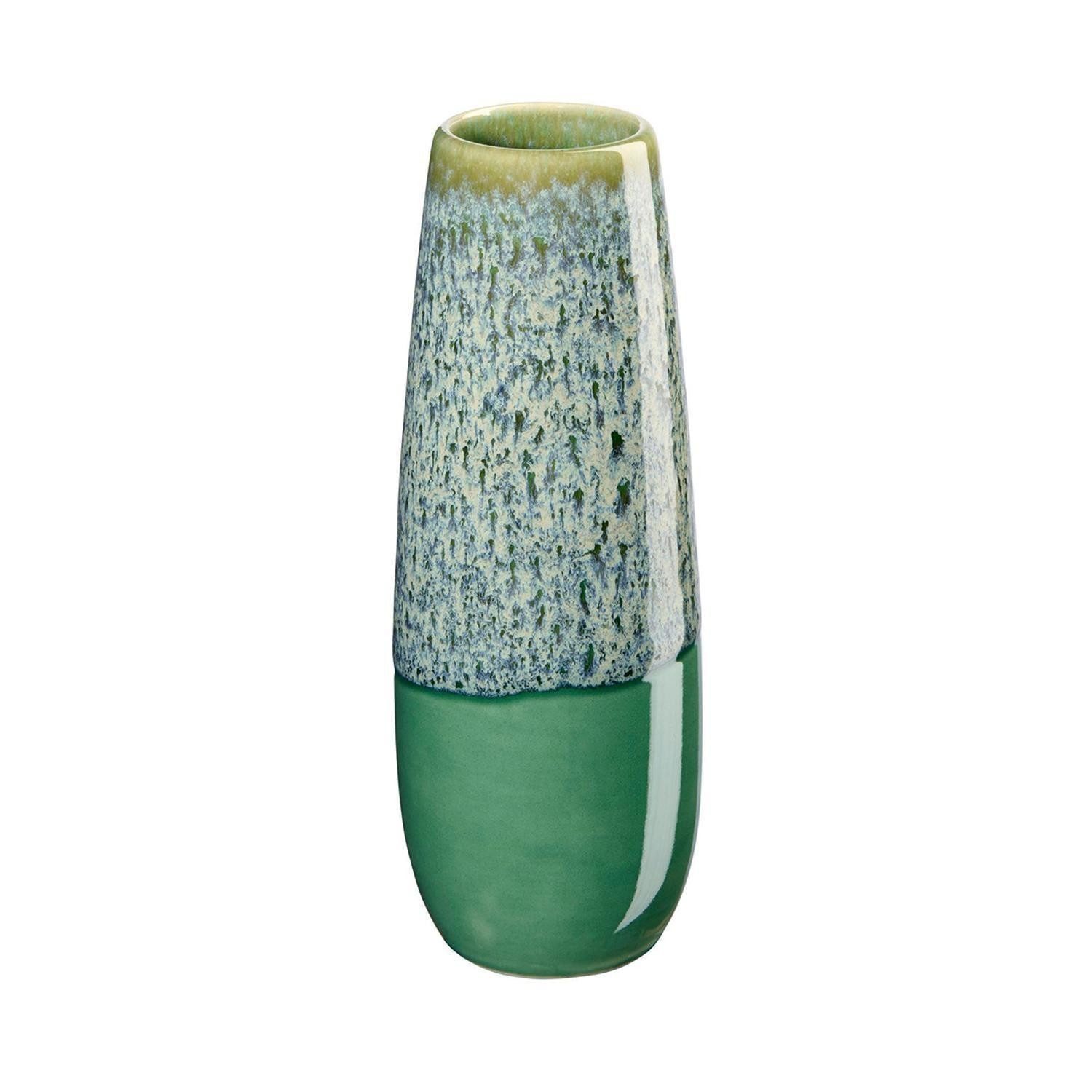 ASA SELECTION Tischvase IL CAPRICCIO, Grün, Blau, Steinzeug, (1 St), spülmaschinengeeignet, mit Reaktivglasur, Ø 6 x H 25 cm