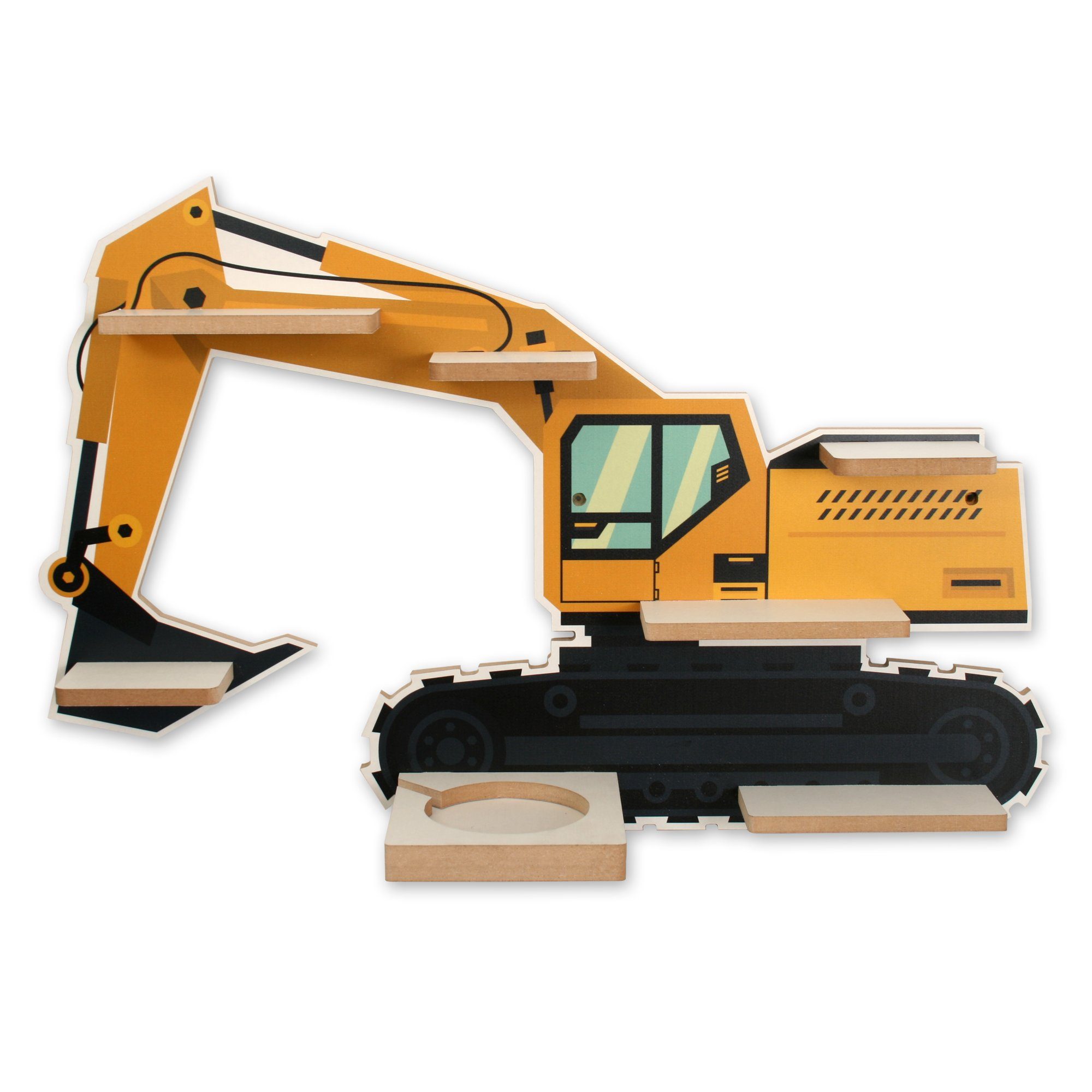 Kreative Feder Kinderregal MUSIKBOX-REGAL Bagger, MUSIKBOX-REGAL inkl. 40 M günstig online kaufen