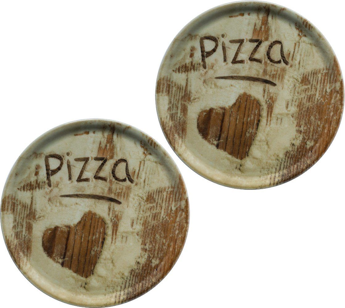 Pizzateller 2 Pizzateller Porzellan Flour 33cm verschiedene Motive zur Auswahl