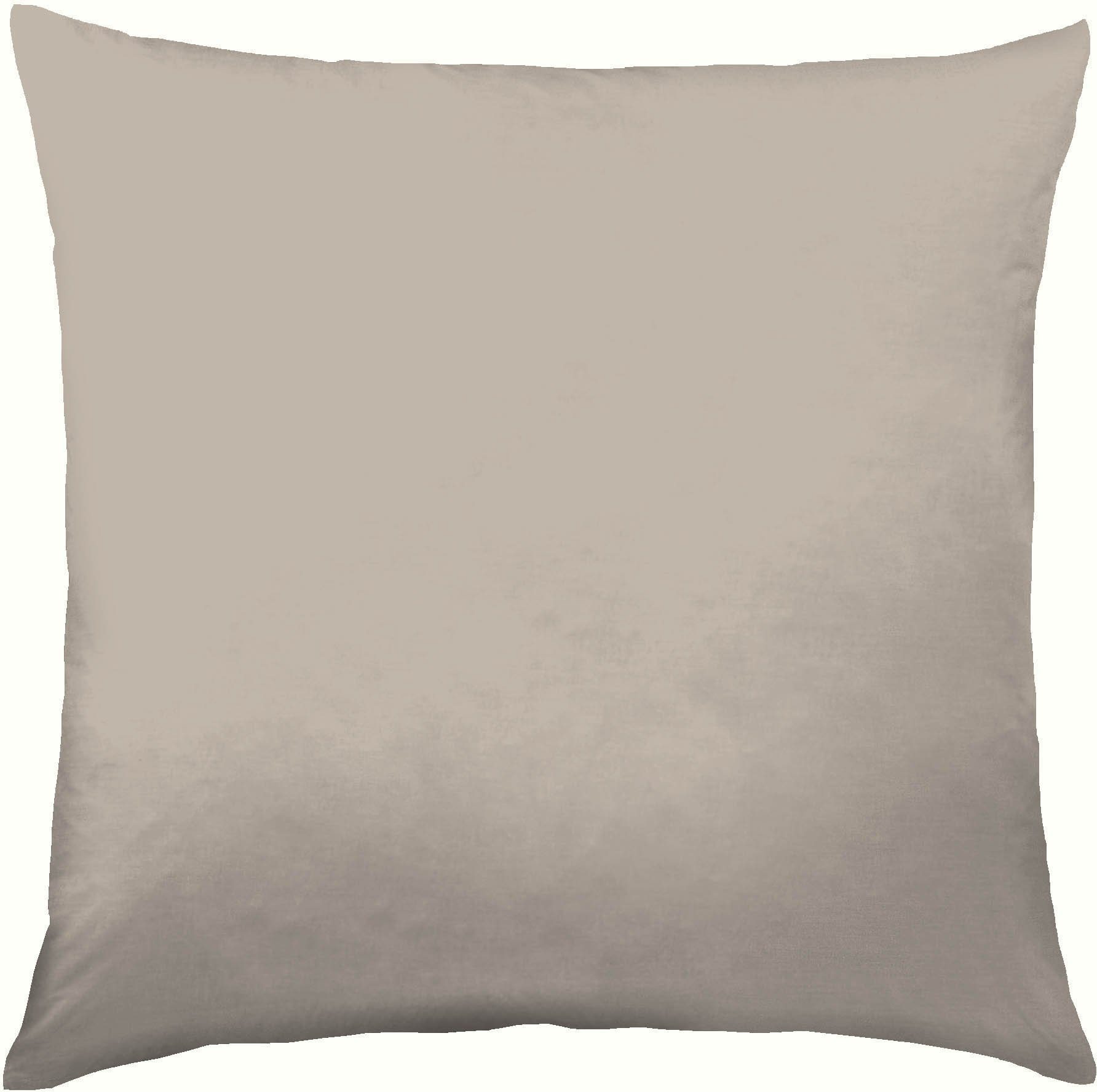 Kaeppel Kissenbezug Uni Mako-Satin, 100% Baumwolle, (1 Stück), Kissenhülle in vielen schönen Farbtönen mit Reißverschluss
