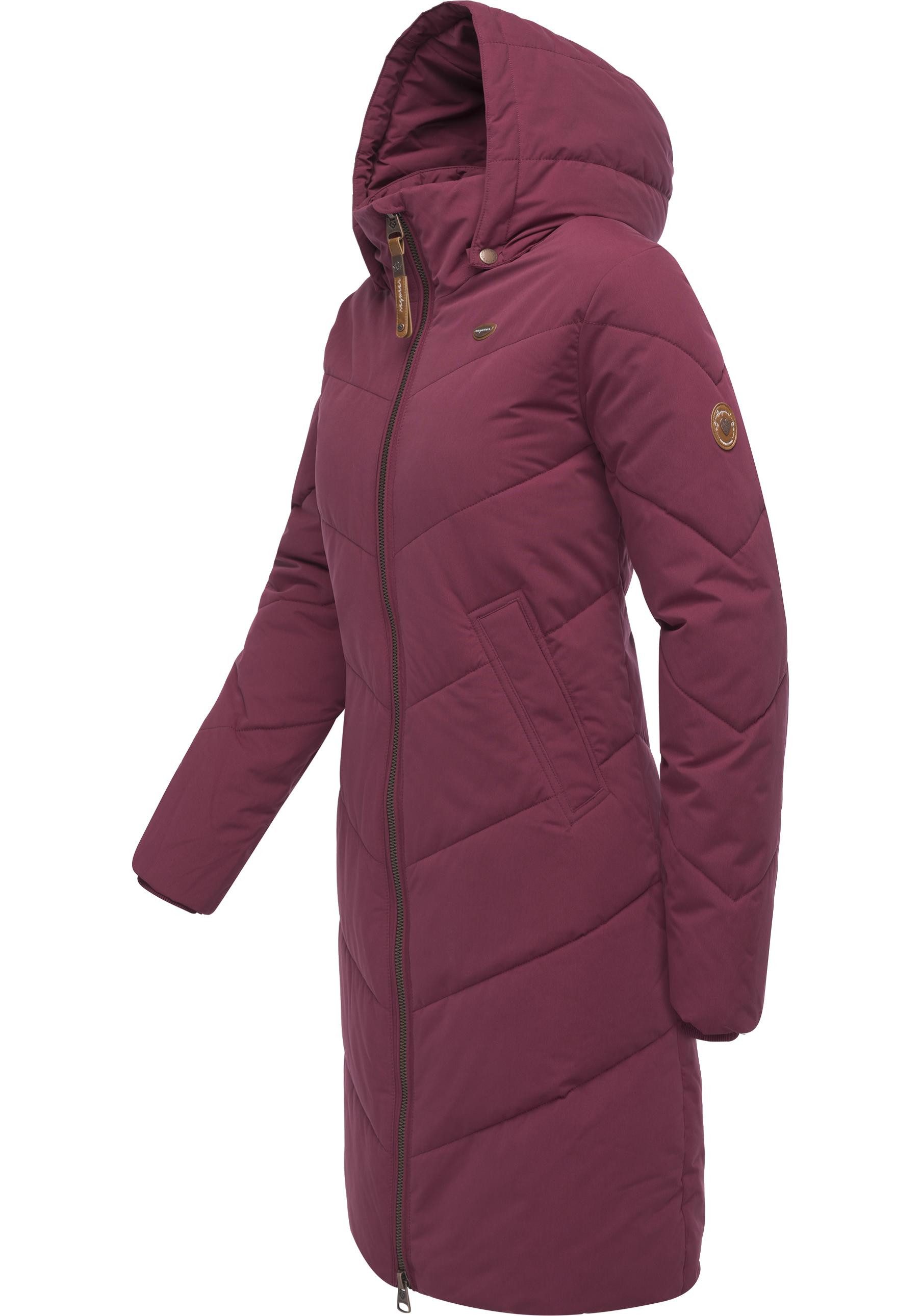 Ragwear Wintermantel Rebelka wasserdichter Winterparka mit abnehmbarer Kapuze