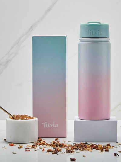 fitvia Thermoflasche mit stylischem Farbverlauf in Pastelltönen