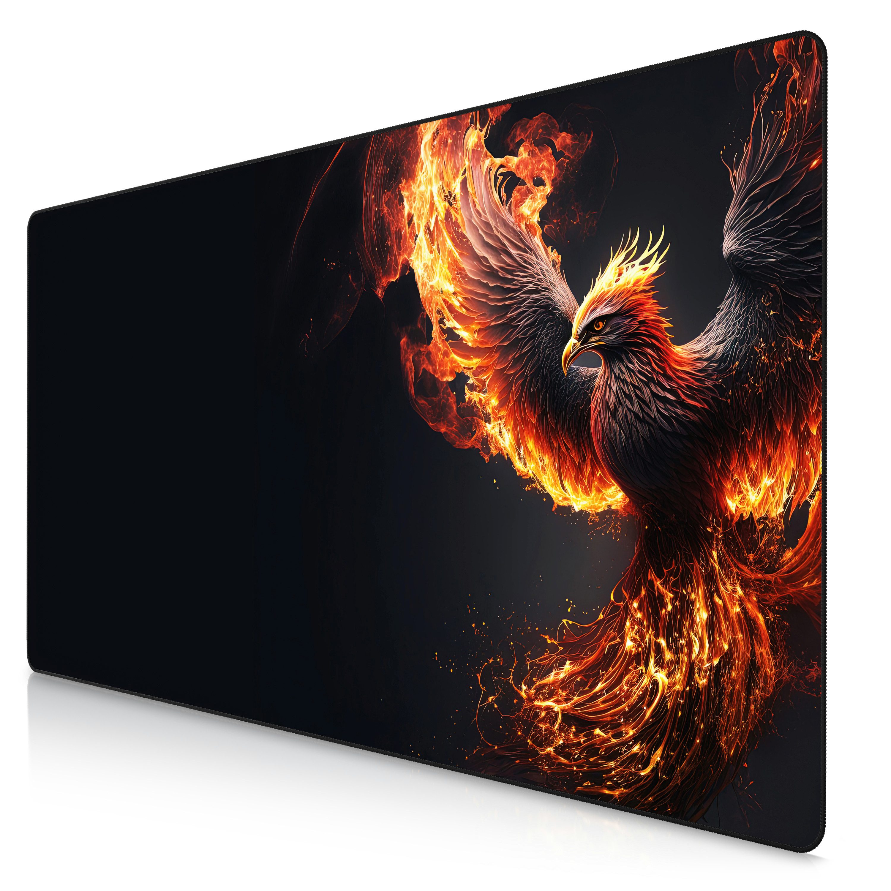 Titanwolf Gaming Mauspad XXXL Speed Mousepad 1200 x 600 x 3 mm, große Schreibtischauflage (1-St), rutschfest, abwaschbar, Geschwindigkeit & Präzision, JapanInk Painting