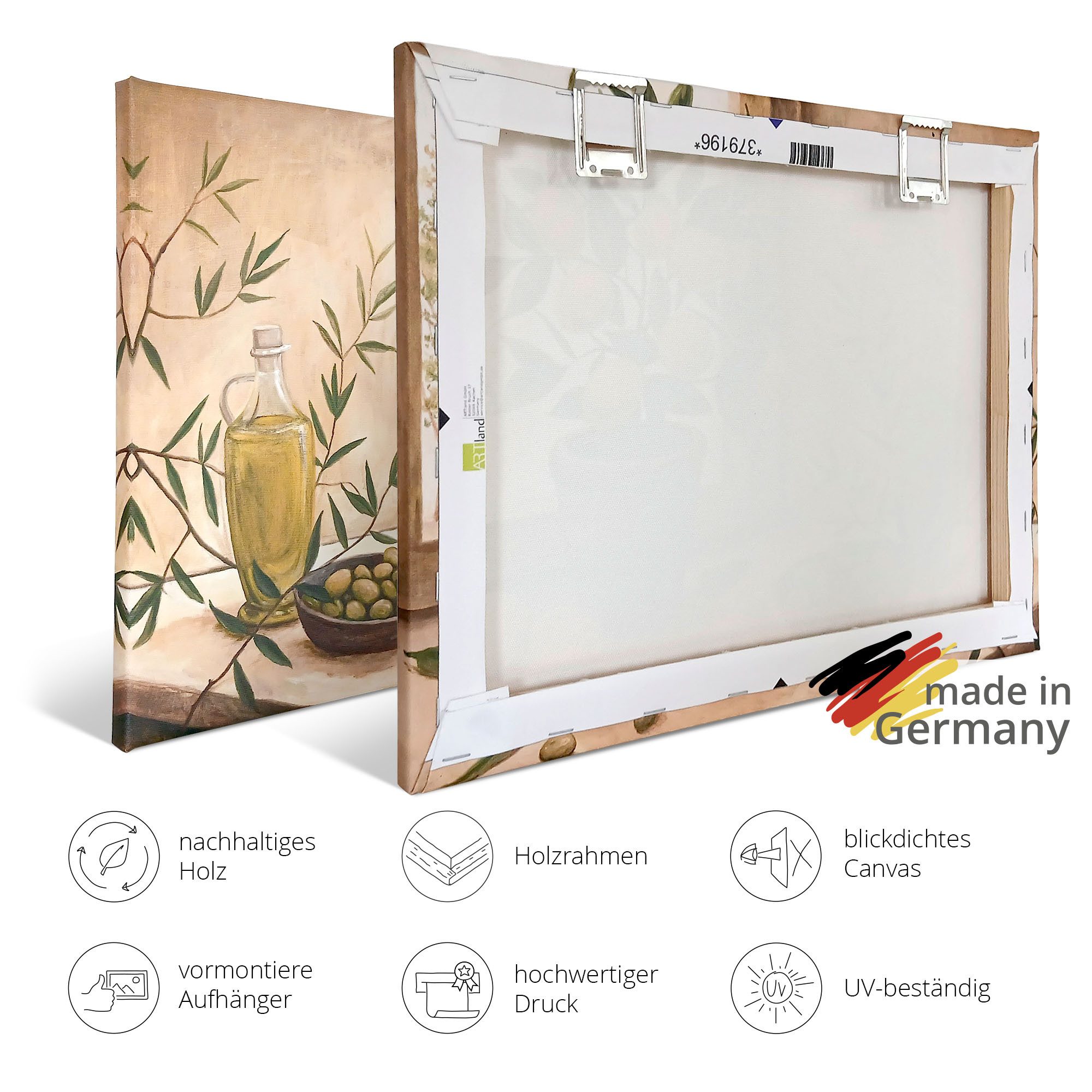 OTTO home Leinwandbild Strandkörbe in Holzoptik, Strandbilder (1 St)