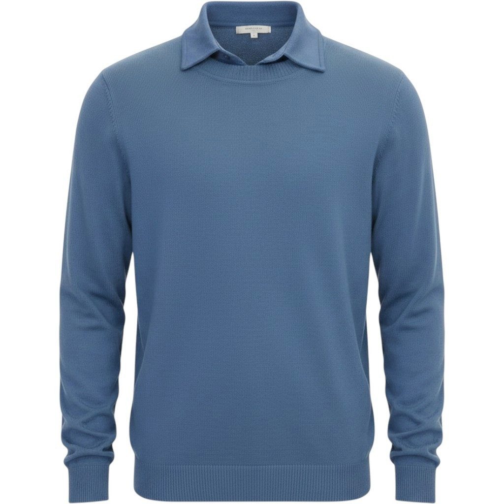 KİP Steppweste Hellblaues Strick-Sweatshirt