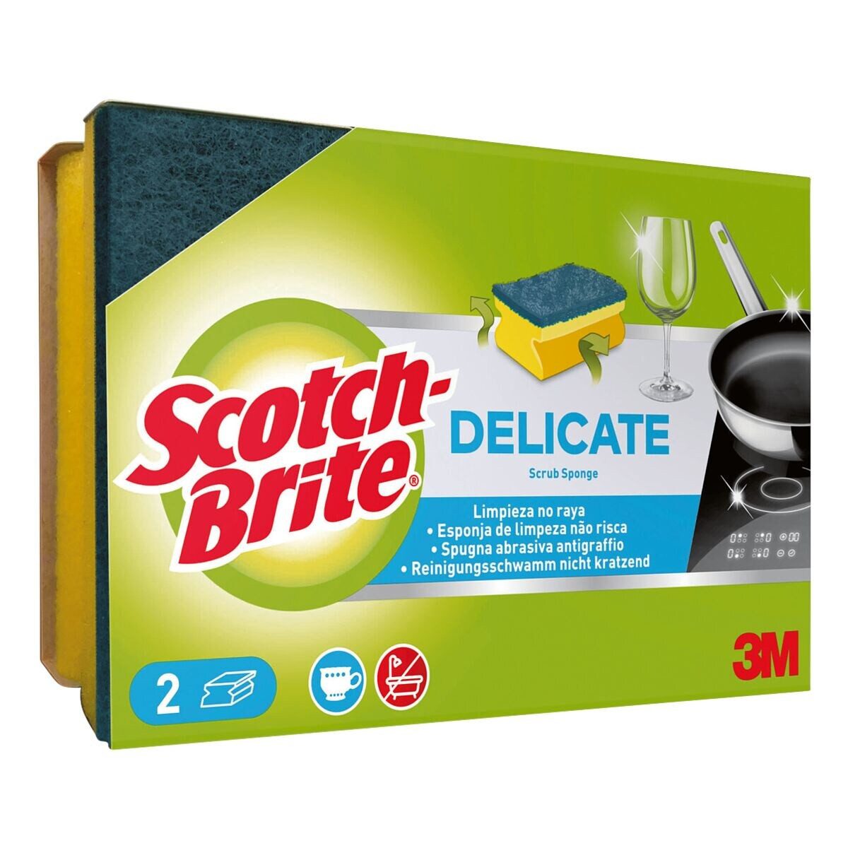 SCOTCHBRITE Reinigungsschwamm Delicate