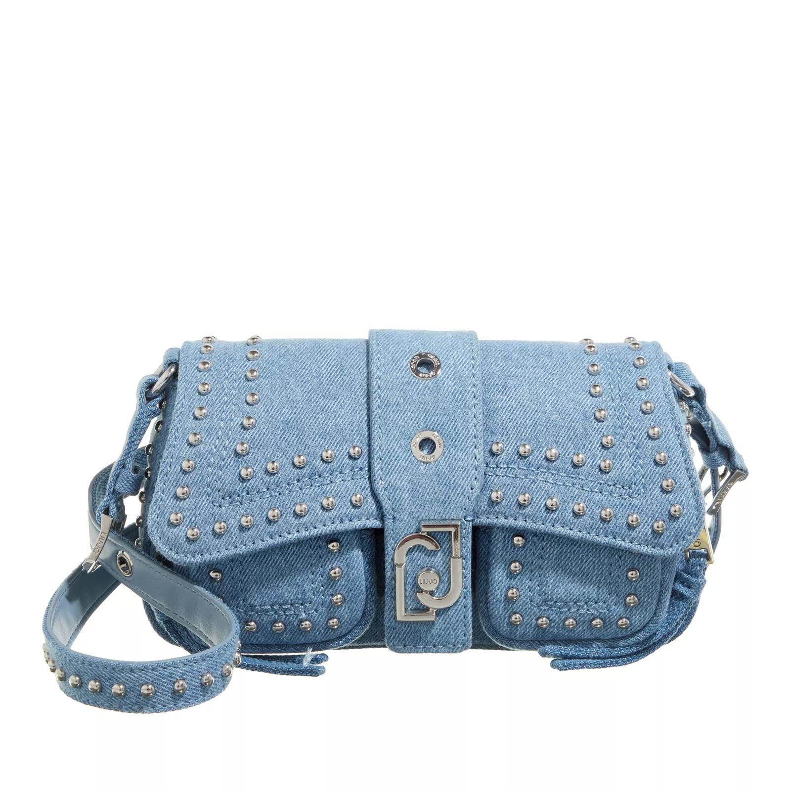 LIU JO Milano Damen Handtasche Schwarz - Elegante Kunstledertasche Mit Nieten