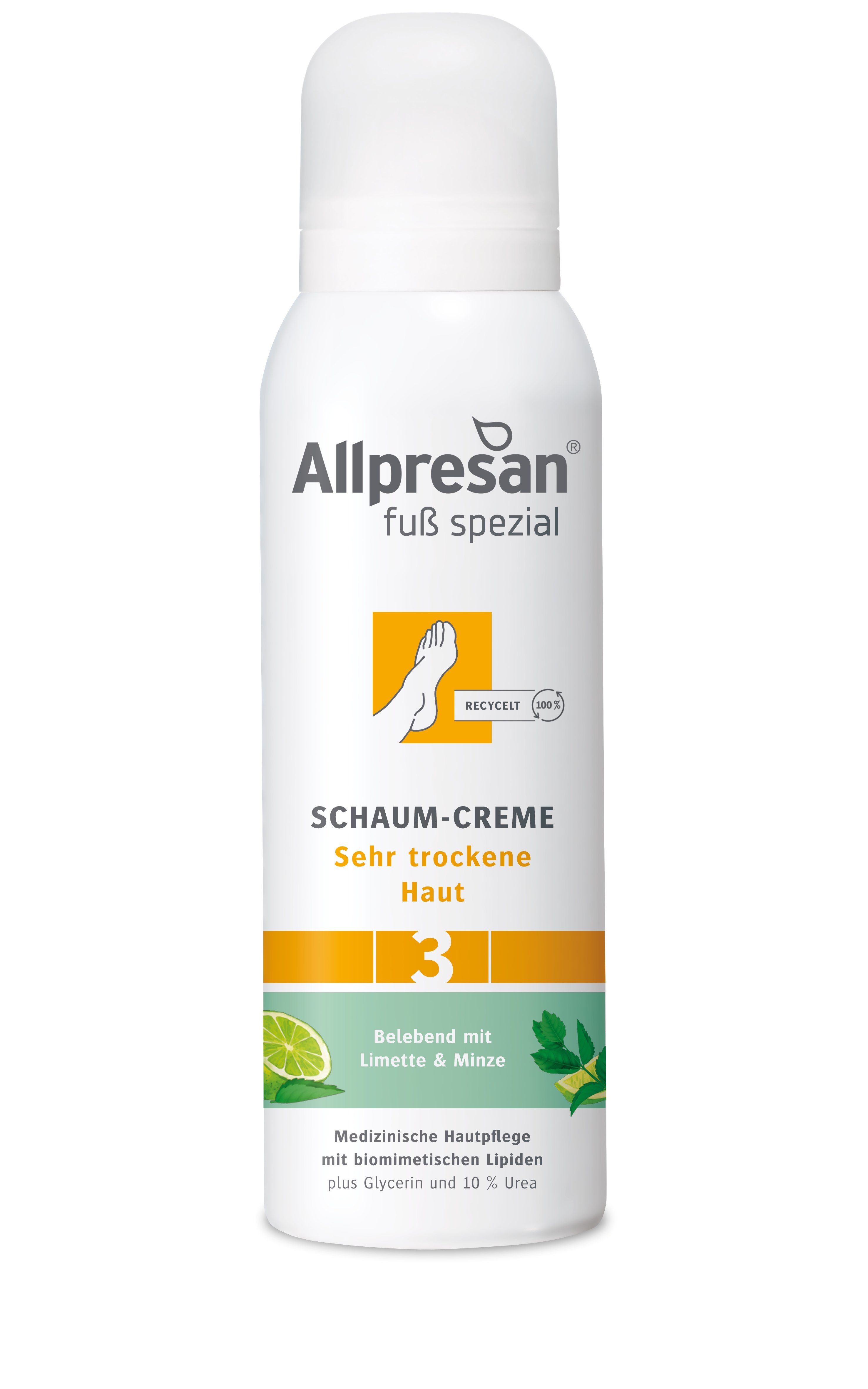 Fußschaum Allpresan Sehr trockene Haut Limette Minze 125 ml Nr.3