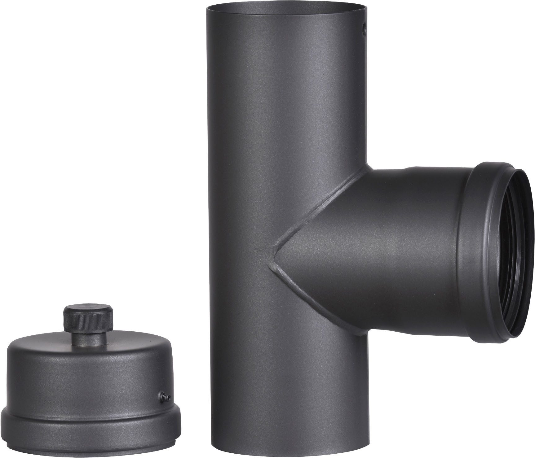 Hanseatic Ofenrohr Pelletofenrohr-Set, dunkelgrau, 80 mm, (7-tlg), 90 ° – Bild 5 von 5