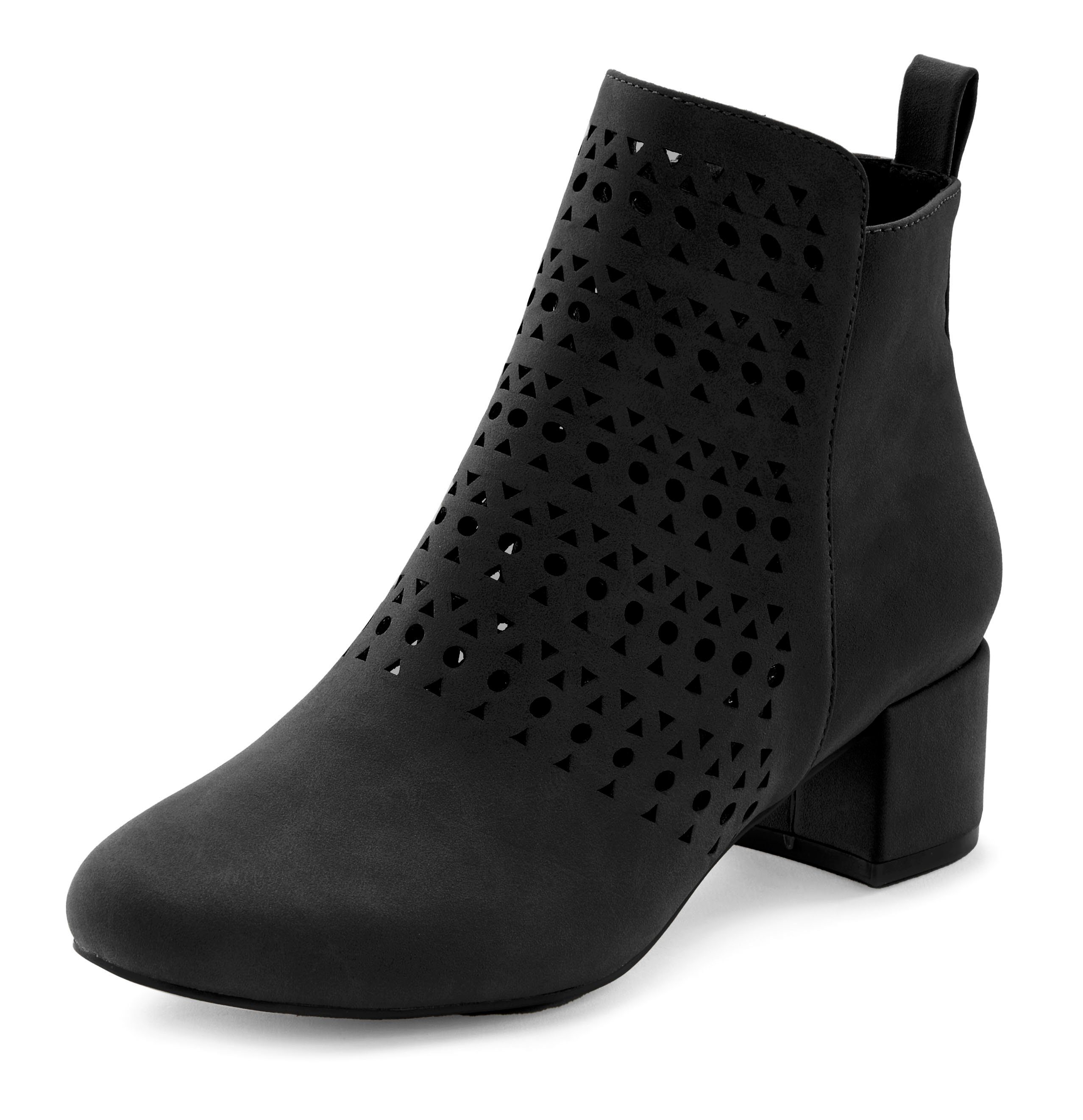 LASCANA Stiefelette Stiefel, Boots mit kleinen Cut-Outs VEGAN günstig online kaufen