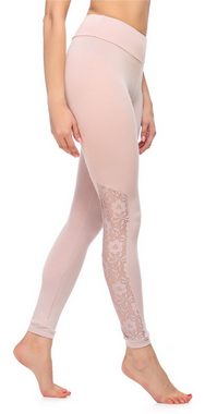 Merry Style Leggings Damen Lange Leggings mit Spitze MS10-310 (1-tlg) elastischer Bund