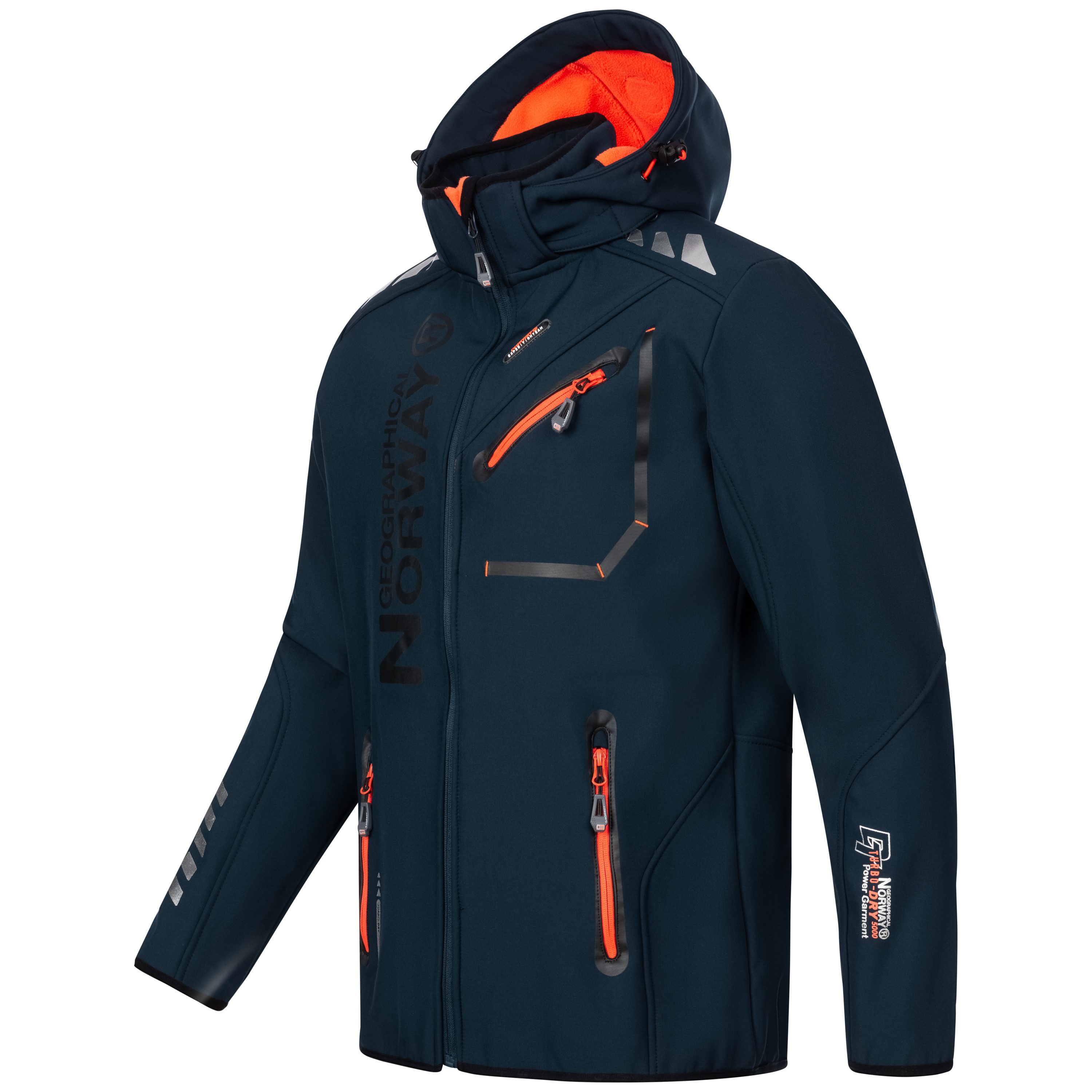 Geographical Norway Softshelljacke Herren Damen Übergangsjacke Wind Wasser Abweisend Jacke Frühling Elastisches Material, Bewegungsfreundlich, Leichtes Material