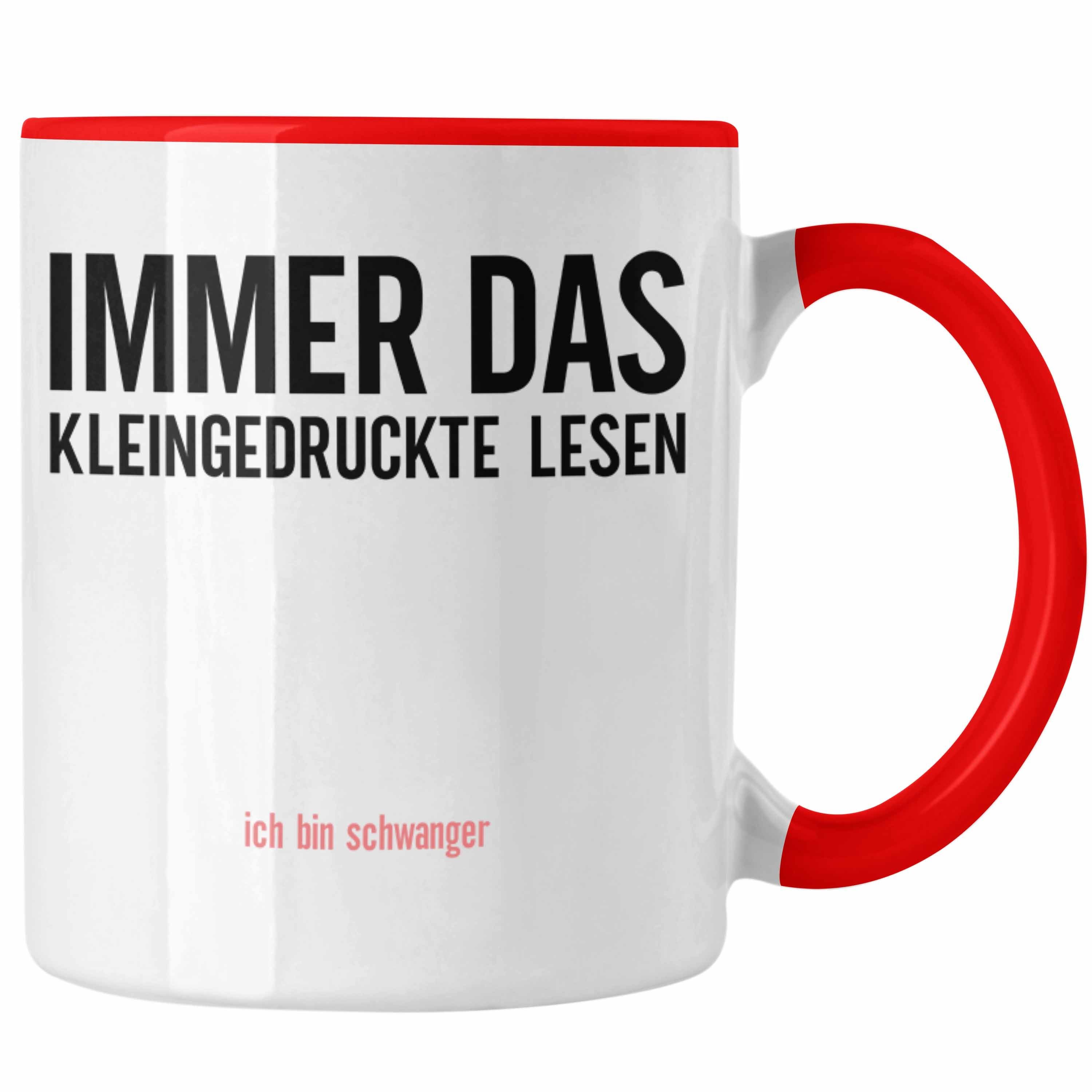 Tasse Trendation Das Mama Schwangerschaft Du Lesen Oma Rot Kleingedruckte Immer Verkünden - Schwangerschaftsverkündung Tasse Wirst Ideen Werdende Becher Trendation