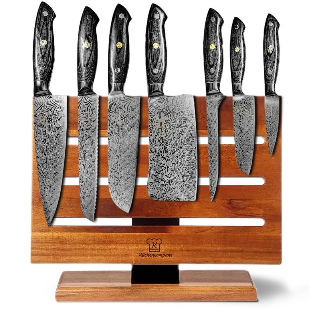 Küchenkompane Ножи-Set Küchenmesser Komibpaket mit magnetischem Ножиblock - Kumai (2-tlg)