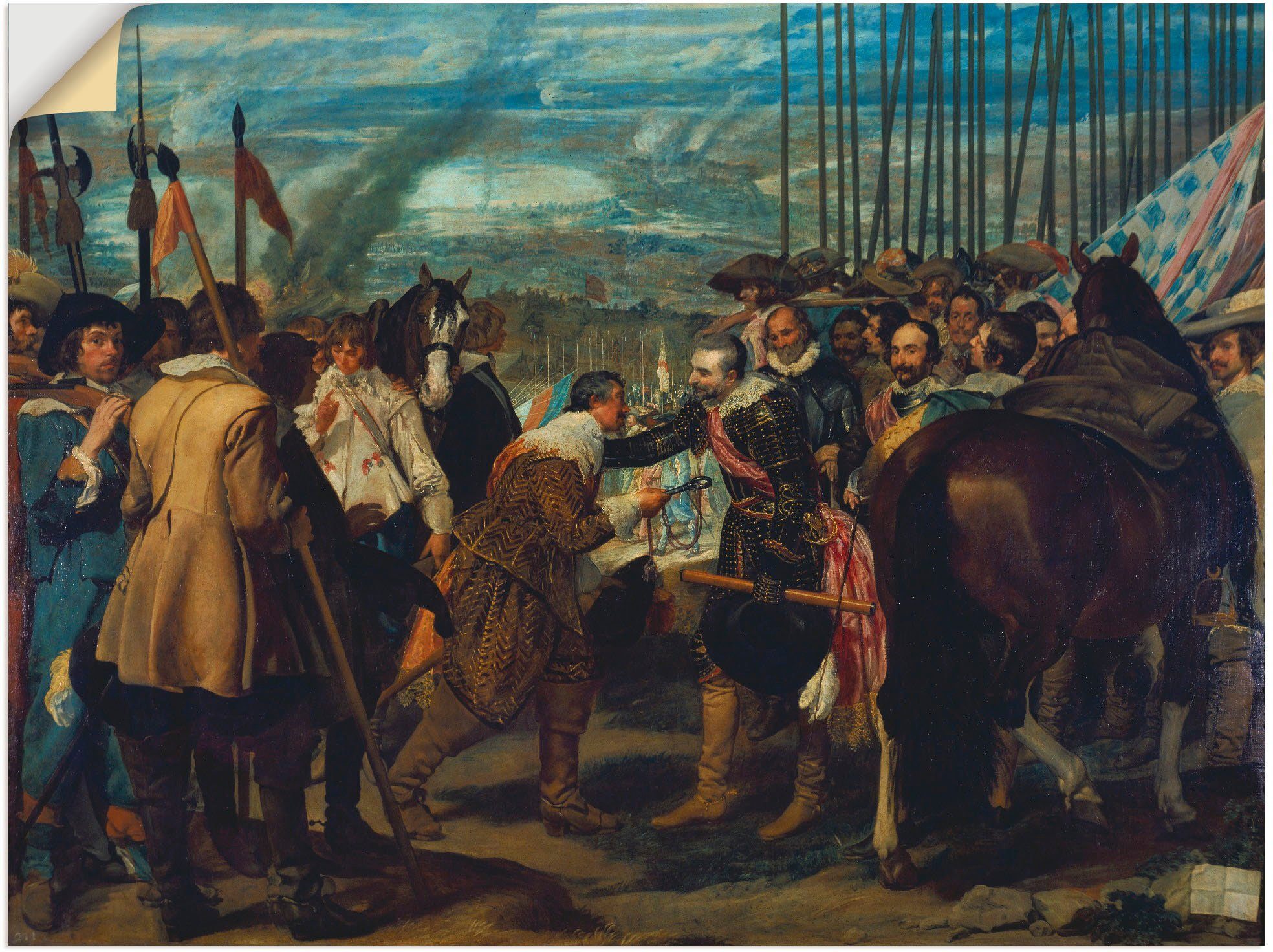 Artland Wandbild Die Übergabe von Breda. 1634/1635, Gruppen & Familien (1 St), als Leinwandbild, Wandaufkleber oder Poster in versch. Größen
