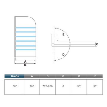 duschspa Badewannenaufsatz 140x80cm NANO Glas Badewannenaufsatz Drehwand Duschabtrennung, Einscheibensicherheitsglas, Sicherheitsglas, (Set), Glas