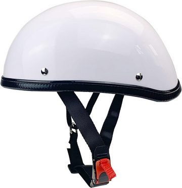 CoolBlauza Fahrradhelm Motorradhelm, halber Helm schlanke krempenlose Penny Hut (1-tlg., Geeignet für Elektroautos, Motorräder), Motorradhelm Herren Damen 56-62 cm