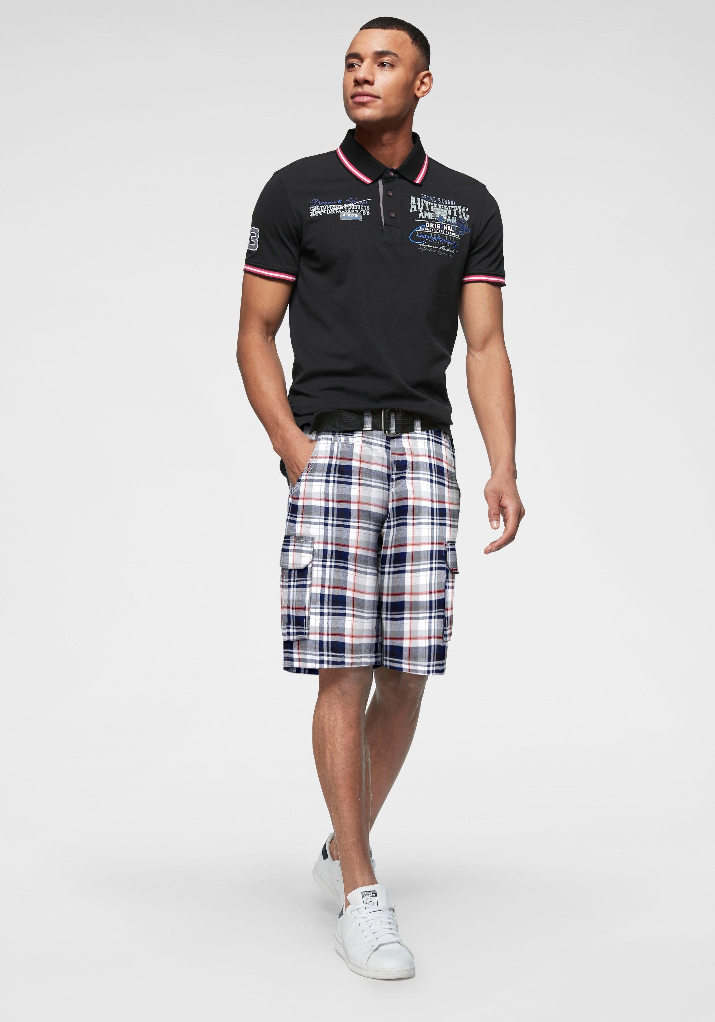 Bruno Banani Poloshirt Kurzarm, körpernahe Passform, aus Baumwollmischung