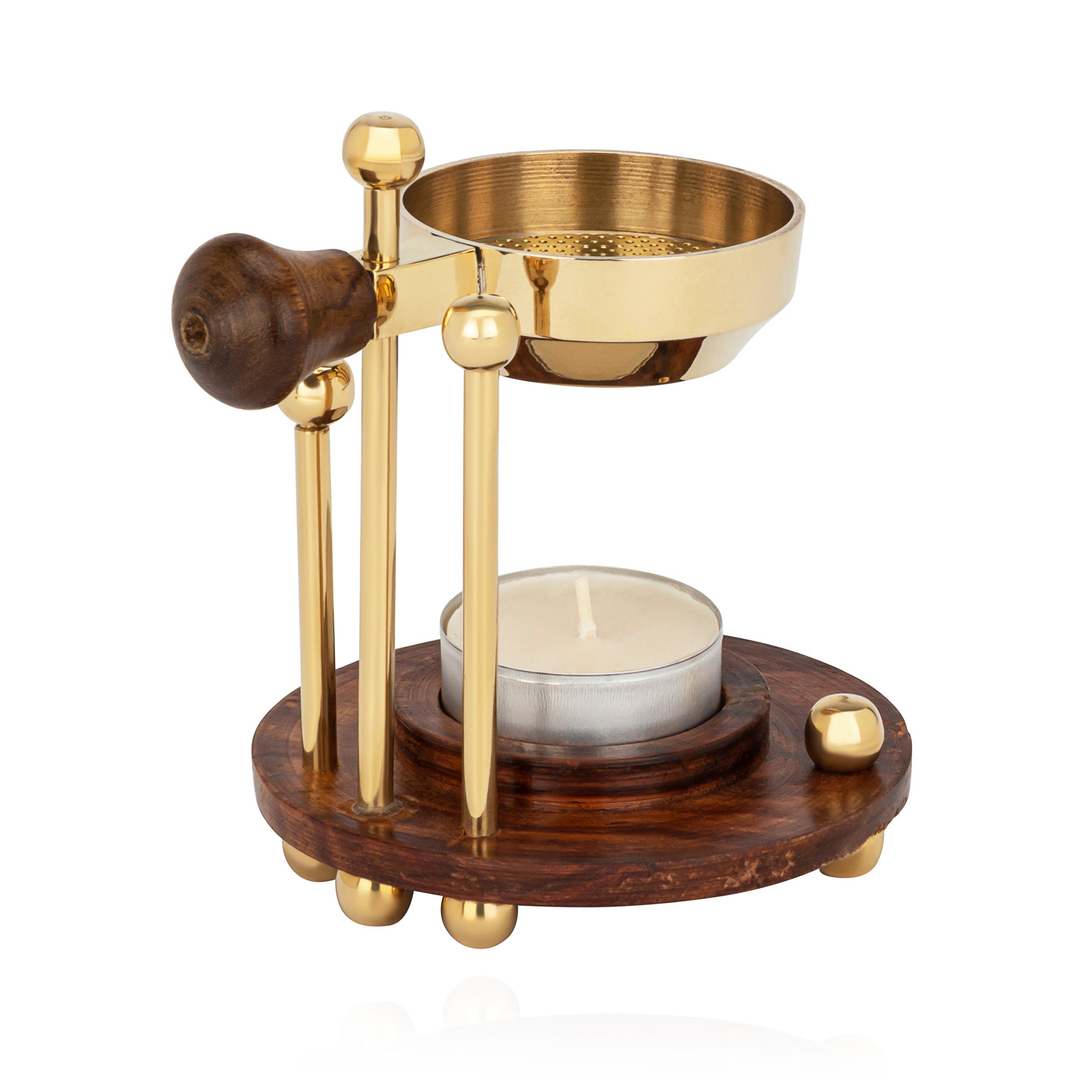 NKlaus Räucherstövchen Rauchgefäß mit Sieb Messing 11x8cm Weihrauchgefass, günstig online kaufen