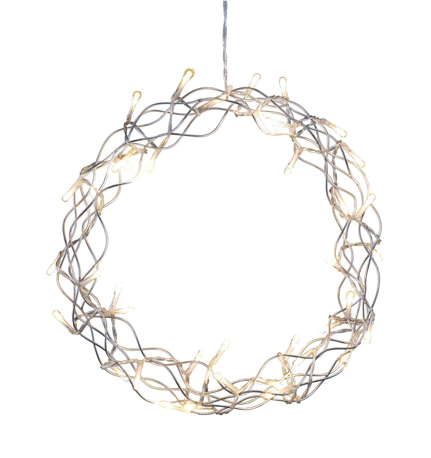 Meinposten LED-Lichterkette Weihnachtskranz LED Kranz Timer Batterie Lichte günstig online kaufen