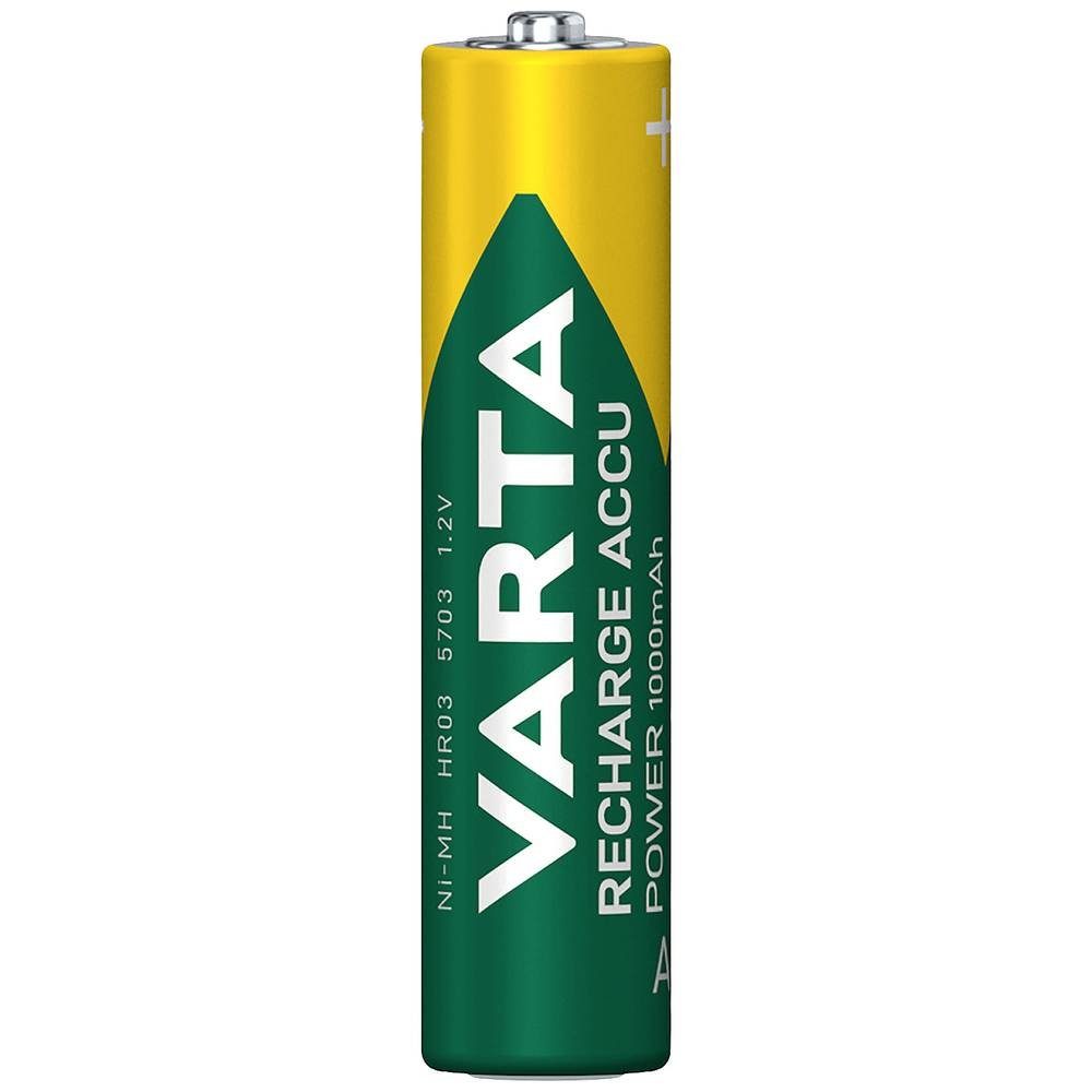 Power AAA VARTA Blister Akku 1000mAh RECHARGE 2 ACCU