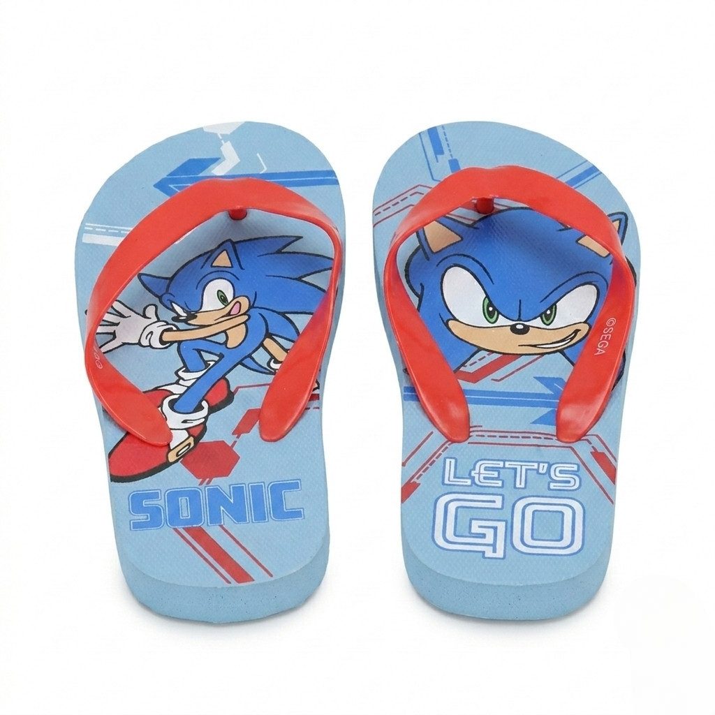 Sonic The Hedgehog Sonic The Hedgehog Flip Flops Sandalen Zehentrenner Gr. 26-34 Zehentrenner
