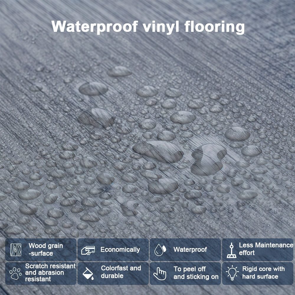 PFCTART Vinylboden Selbstklebende PVC Dielen in Holzoptik – 36 Platten für 5m², Umweltfreundlich & strapazierfähig – ideal für Wohnungen & Büros, Einfach zu verlegen, pflegeleicht, geeignet für Böden & Wände