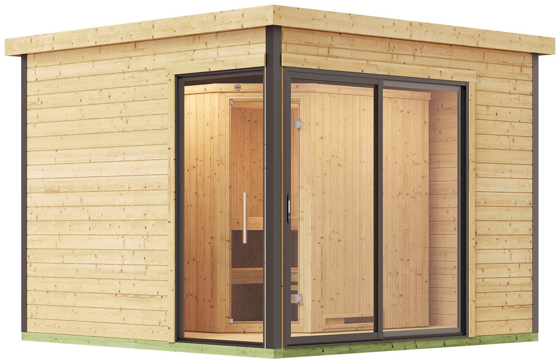 weka Saunahaus 412, BxTxH: 320 x 320 x 239 cm, 44 mm
