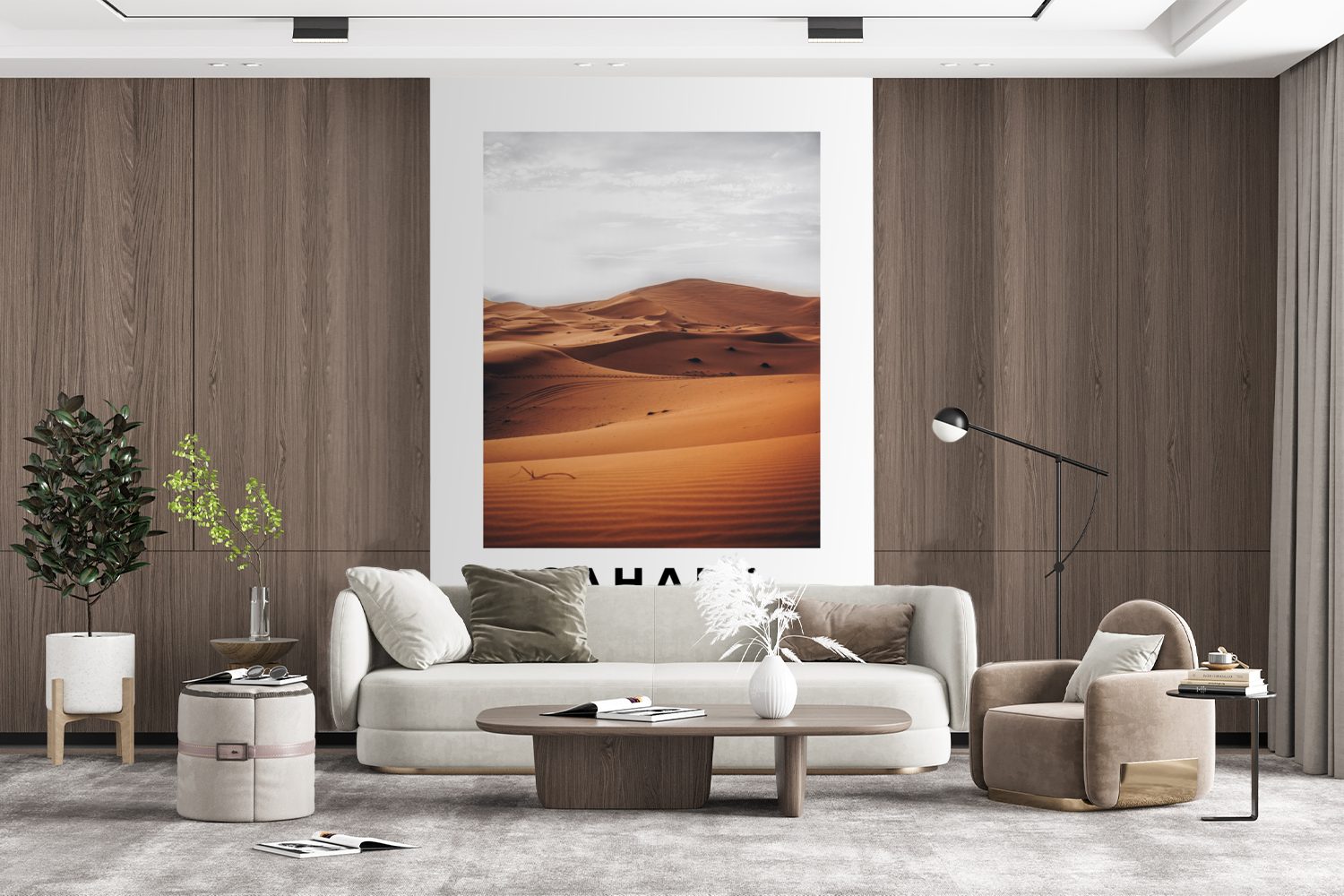 für Wandtapete Fototapete Montagefertig Tapete MuchoWow Afrika - Sand (3 St), bedruckt, Wohnzimmer, Matt, - Vinyl Natur,