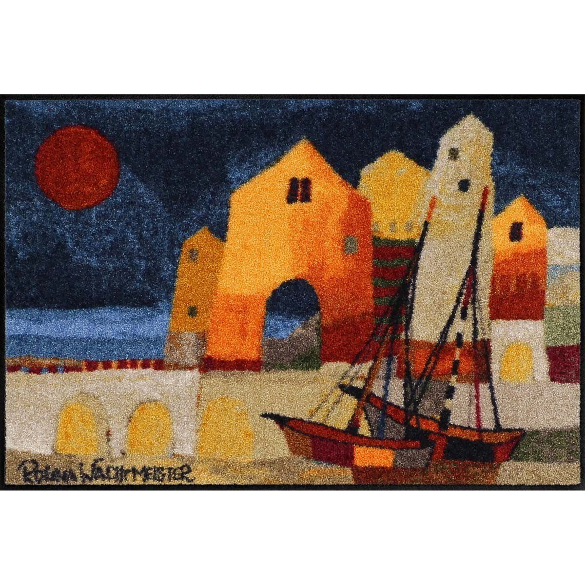 Salonloewe Fußmatte Fußmatte 50x75 Rosina Wachtmeister Sunset Glow orange, Eingangsmatte normal, Höhe: 500 mm